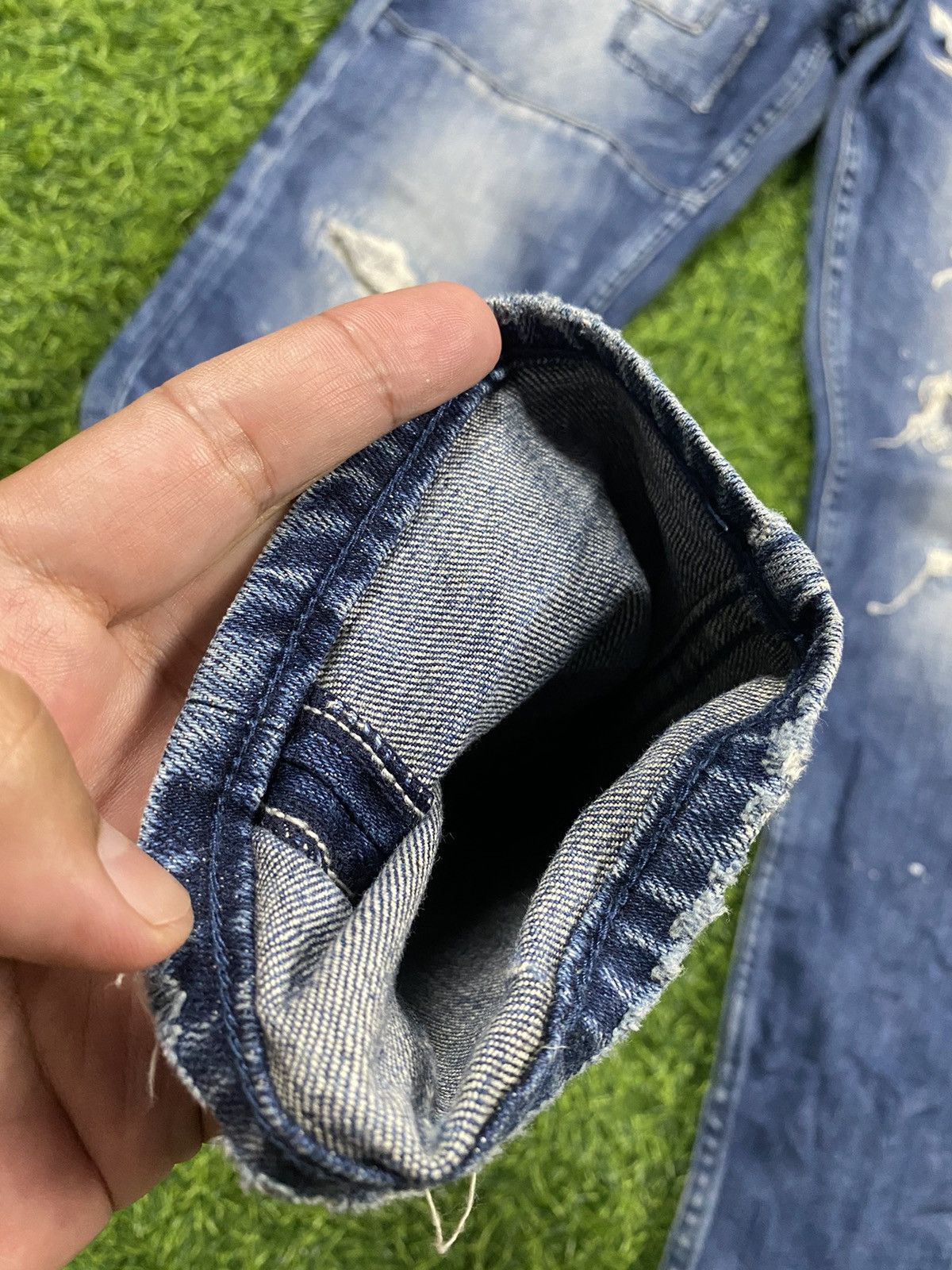 Blue Blue Japan Bayflow patchwork tapered denim jeans Size US 30 / EU 46 - 4 Thumbnail