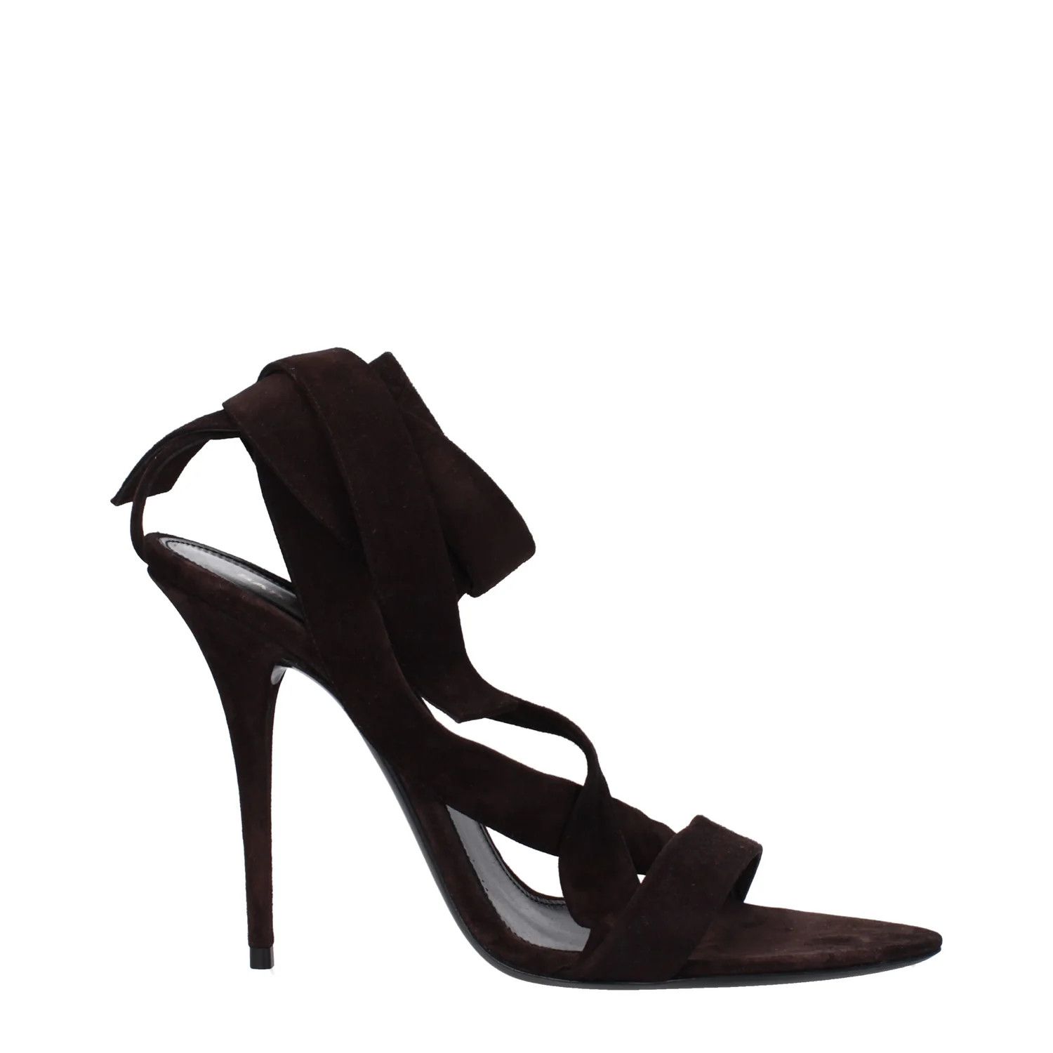 Saint Laurent Paris ob1o1e1224 Suede Sandals in Brown Size US 8 / IT 38 - 1 Thumbnail