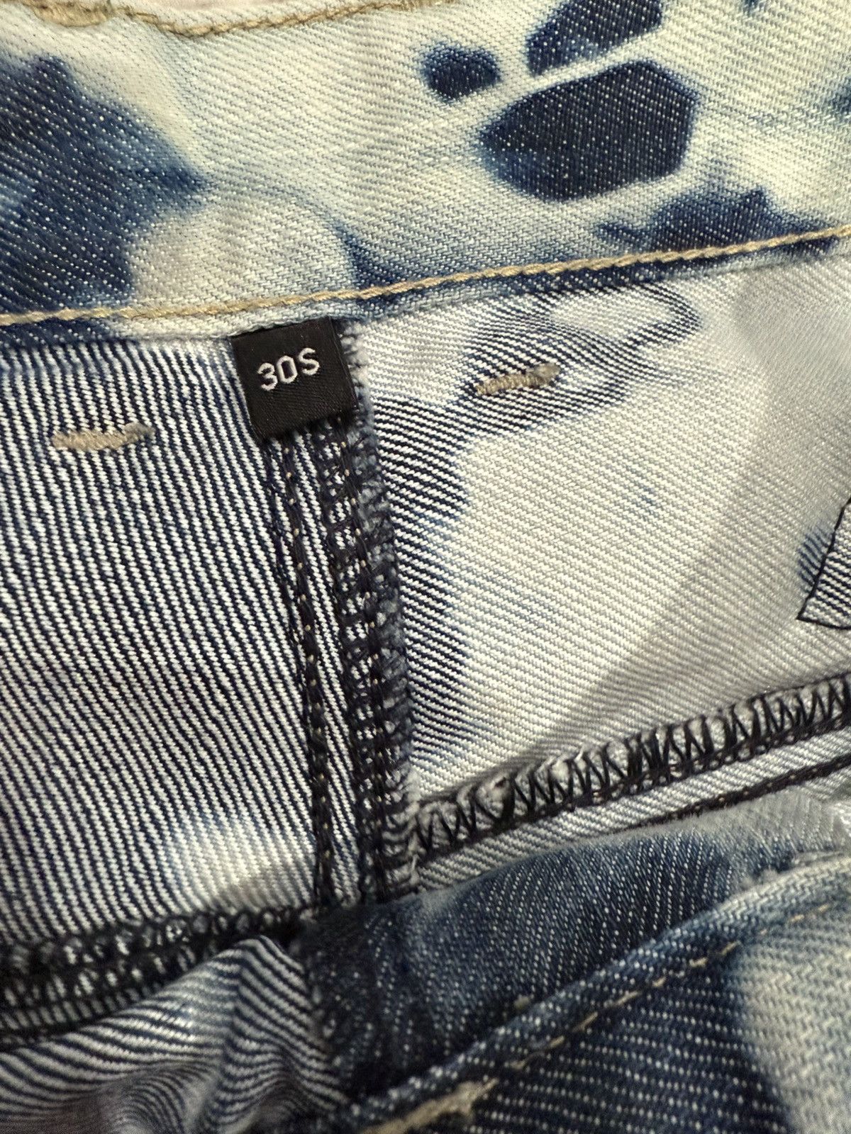 Japanese Brand × Vintage Blue and White Tie Dye Denim Size US 30 / EU 46 - 4 Thumbnail