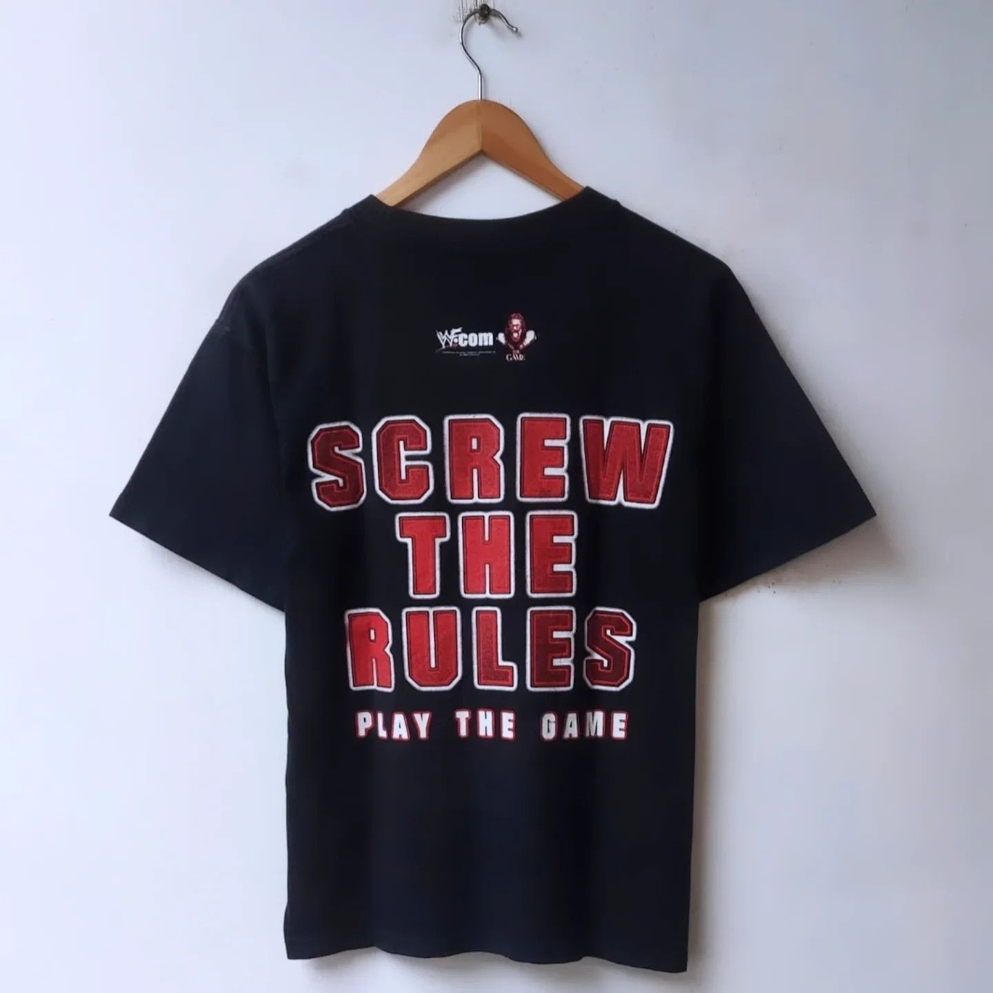 Vintage × WCW/nWo × WWF Vintage Early 2000's WWF Triple H 'Screw The Rules' Tshirt Size US S / EU 44-46 / 1 - 2 Thumbnail