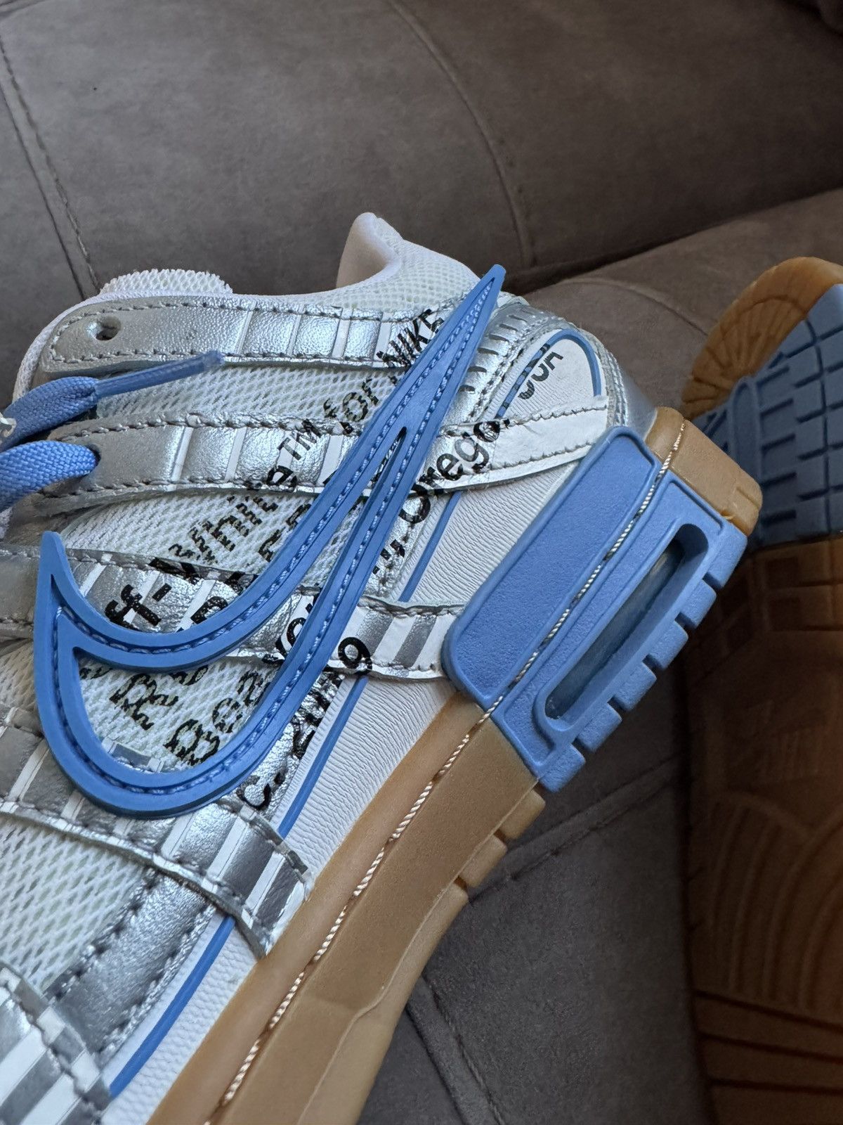 Off-White NIKE X OFF-WHITE DUNK UNC sz US9 UK8 only tried on see phot Size US 9 / EU 42 - 7 Thumbnail