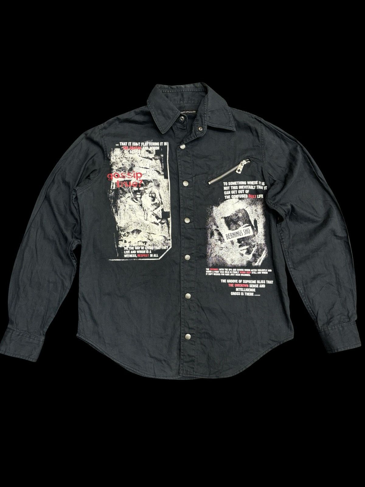 Japanese Brand 💥Punk Style💥Insane Style BerningSho Punk Shirt F524 Size US M / EU 48-50 / 2 - 1 Thumbnail