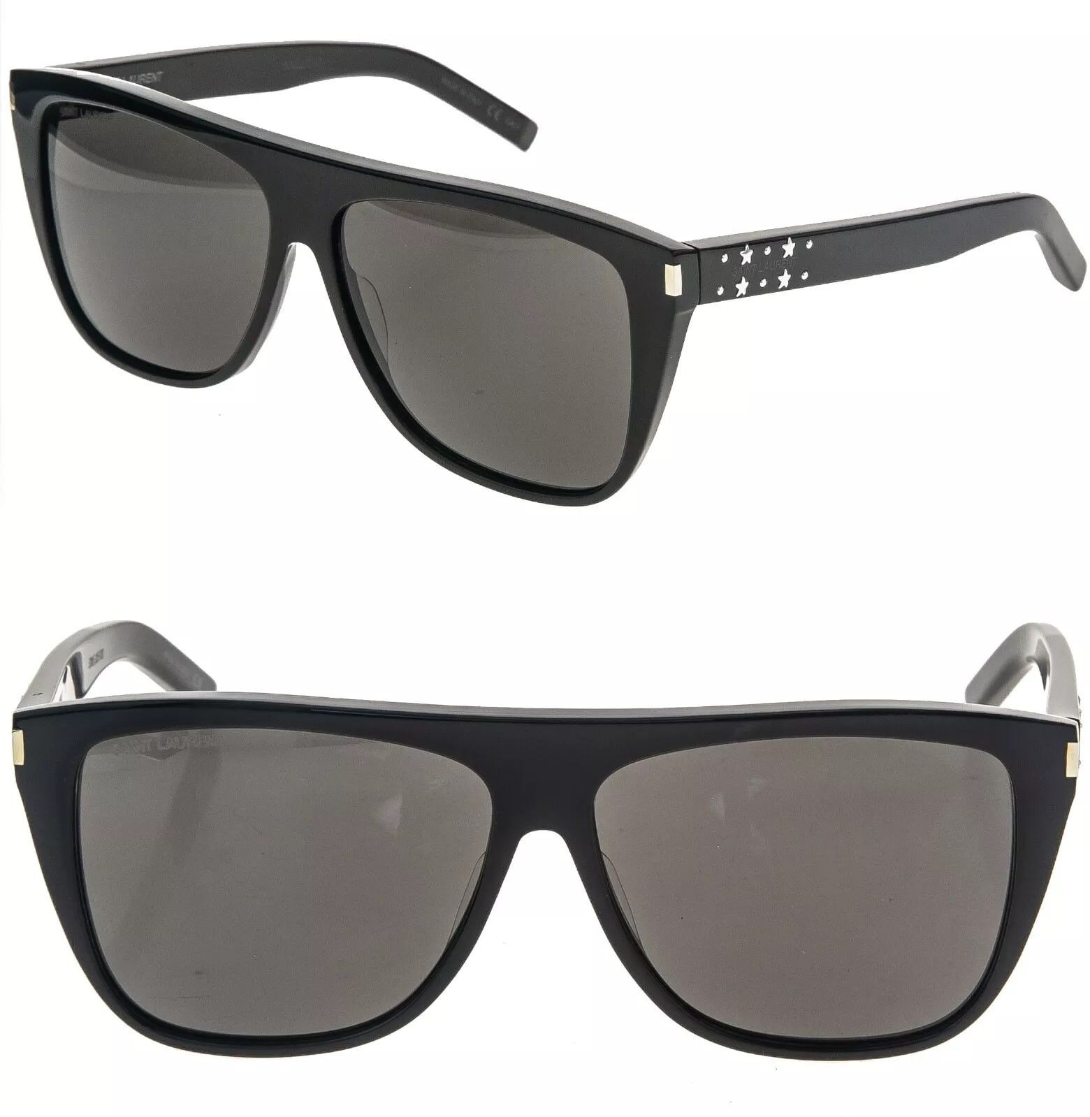 Yves Saint Laurent SAINT LAURENT SL1 23 Black Metal Star Stud Unisex Mask SL 1 Size ONE SIZE - 1 Thumbnail