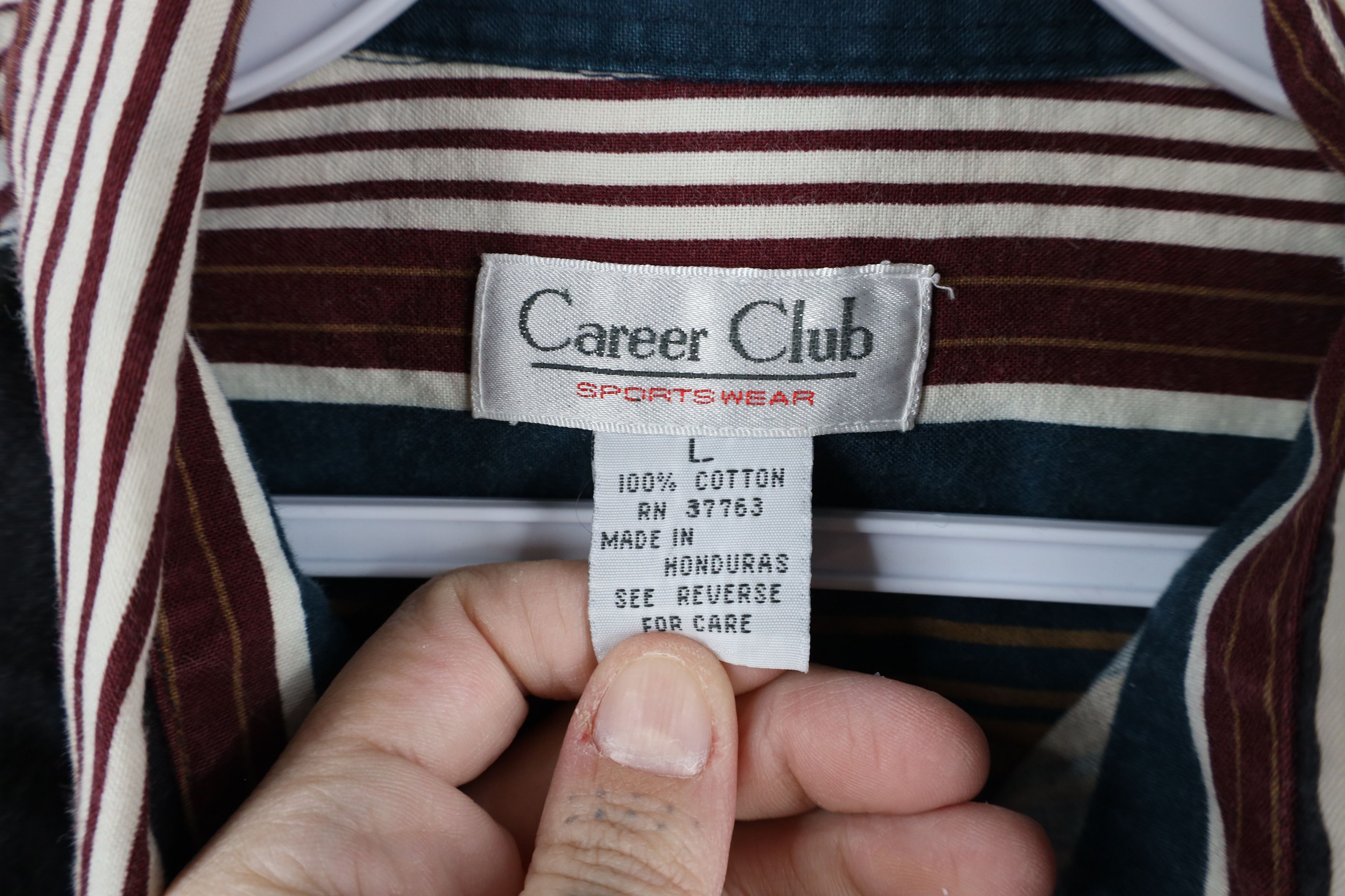 Vintage Vintage 90s Streetwear Striped Collared Button Down Shirt Size US L / EU 52-54 / 3 - 7 Thumbnail