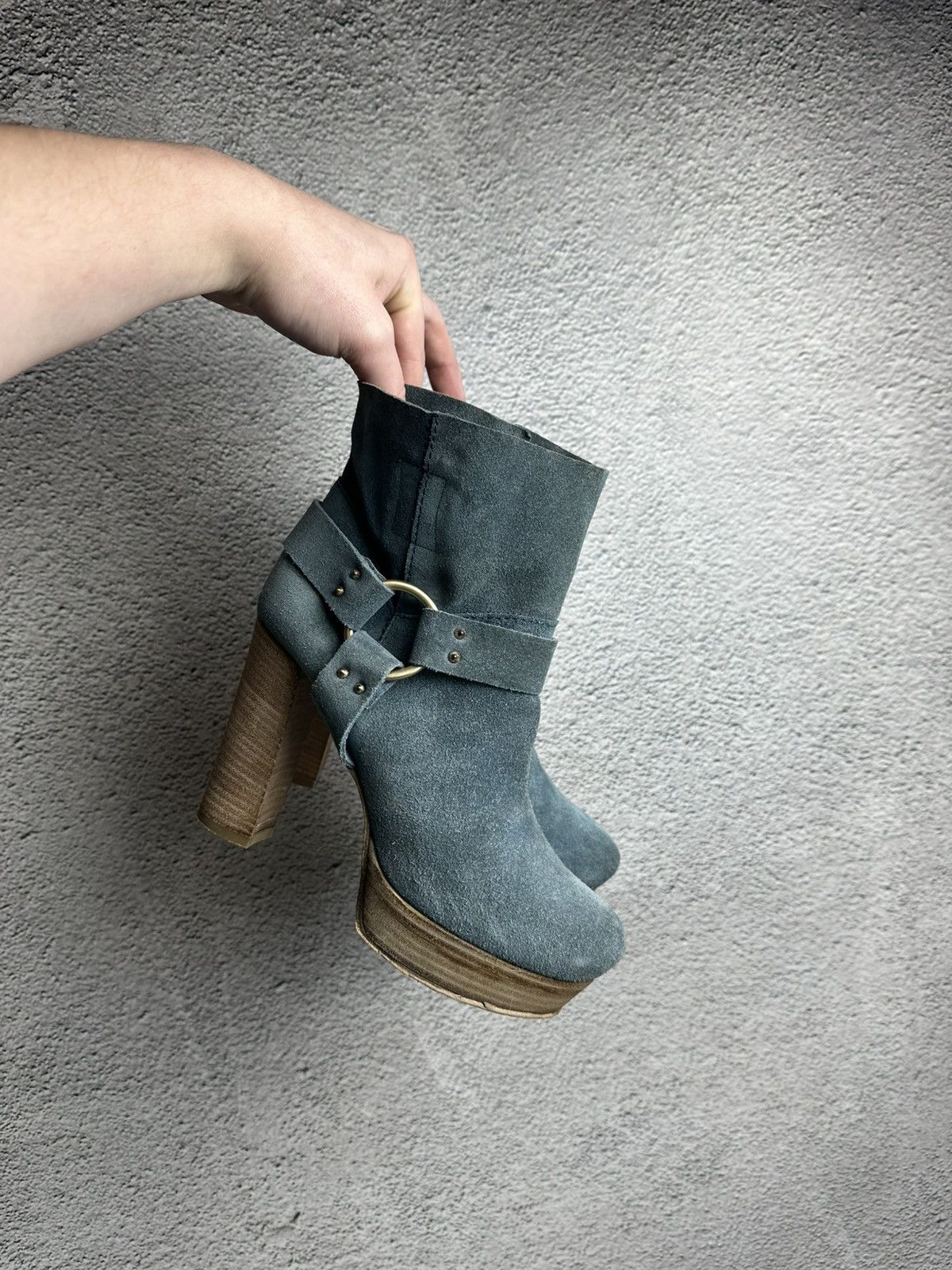 Other VTG A.S. 98 Style Boots Heels Suede Platform Hype Old Money Size US 6 / IT 36 - 1 Thumbnail