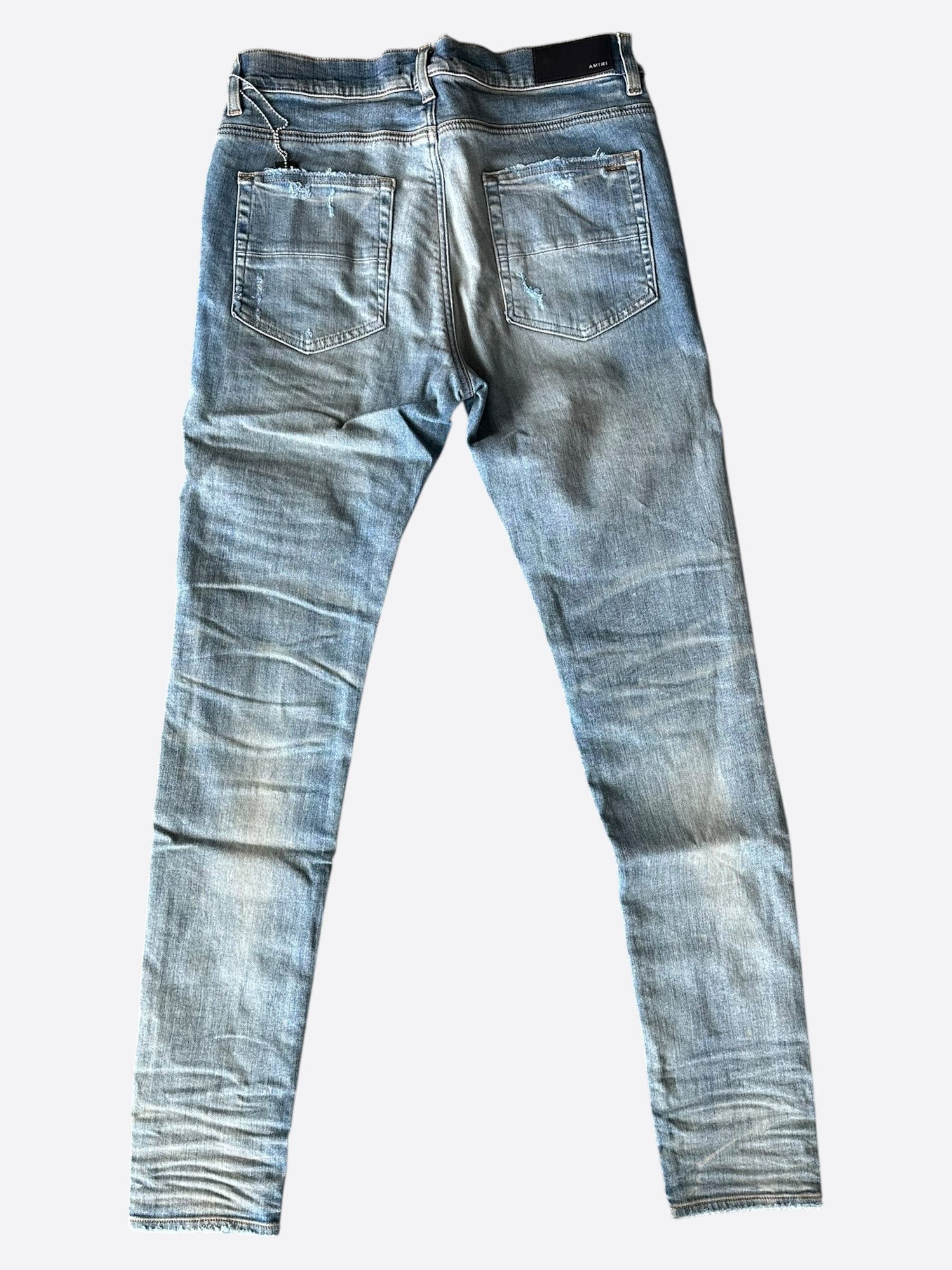Amiri Amiri Clay Indigo Rainbow Bandana Patch Thrasher Jeans Size US 36 / EU 52 - 2 Thumbnail