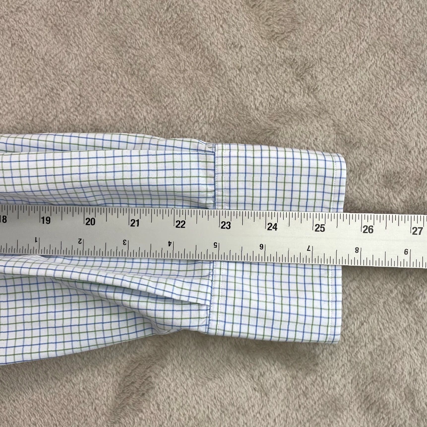 Sid Mashburn Sid Mashburn Sport Shirt Men L White Shade Blue Green Check Poplin NWOT 75 Shirt Men L White Shade Blue Green Check Poplin NWOT 75 Size US L / EU 52-54 / 3 - 7 Thumbnail