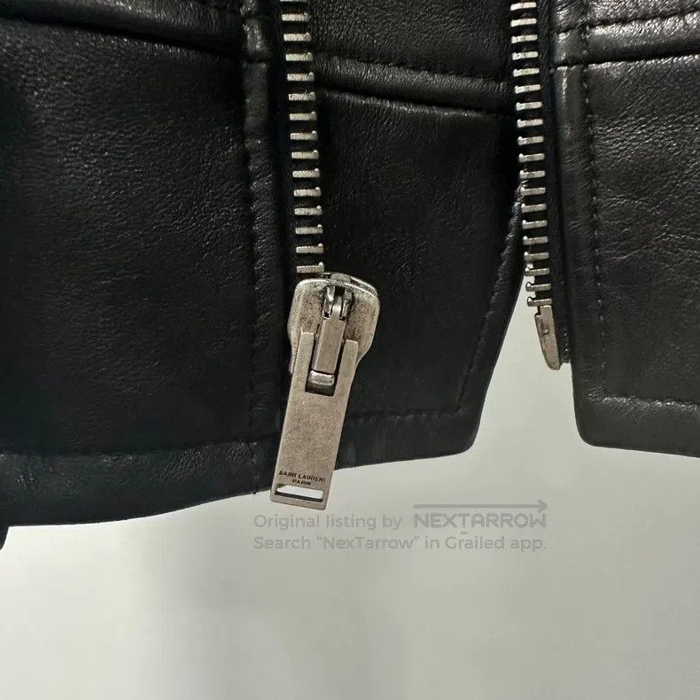 Saint Laurent Paris Saint Laurent Paris Motorcycle Leather Jacket i Size US XL / EU 56 / 4 - 2 Thumbnail
