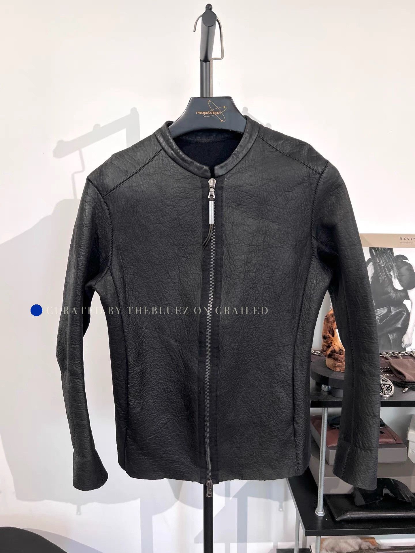 Isaac Sellam Experience Stand Collar Black Leather Jacket Size US S / EU 44-46 / 1 - 1 Thumbnail