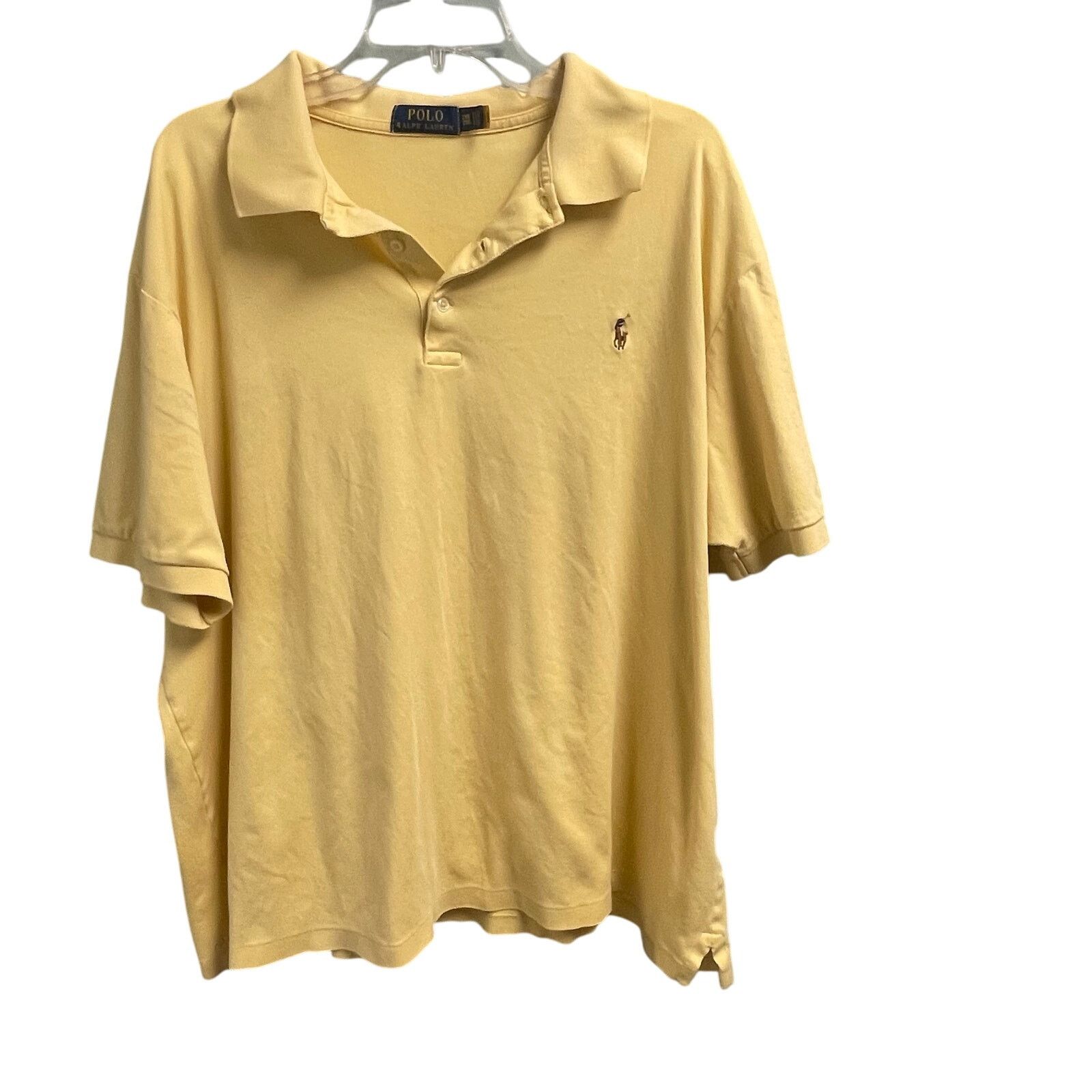 Ralph Lauren Polo Ralph Lauren Butter Yellow Soft Pima Polo Shirt Men 2XB Size US XXL / EU 58 / 5 - 1 Thumbnail