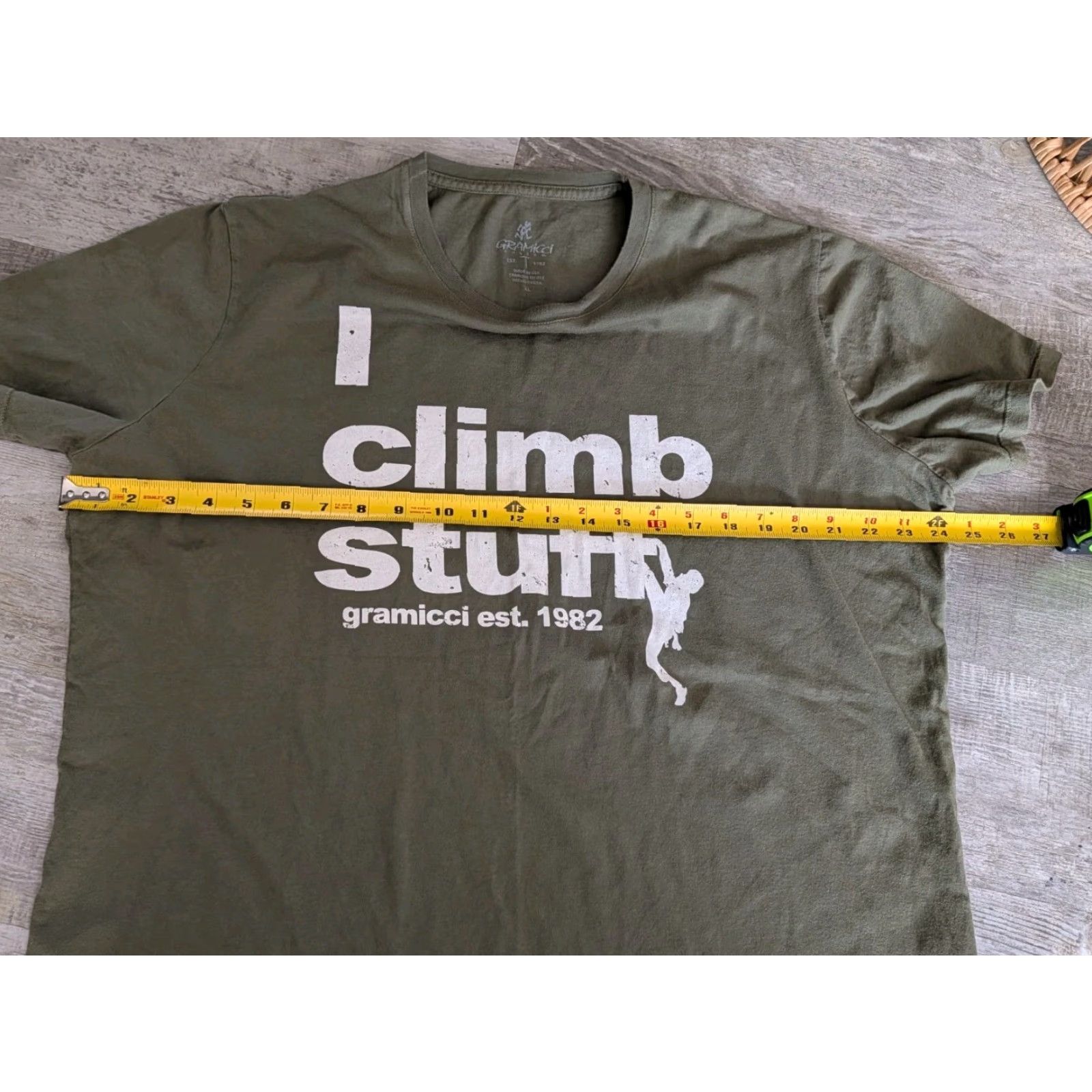 Gramicci Gramicci Shirt Men XL Green Short Sleeve Crew Neck 100% Organic Cotton Graphic Print USA 90s Outdoor Vintage-Inspired Size US XL / EU 56 / 4 - 6 Thumbnail