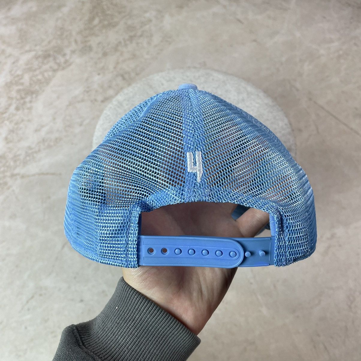 Other Yelir World Y Logo Baby Blue Distressed Trucker Cap Size ONE SIZE - 8 Thumbnail