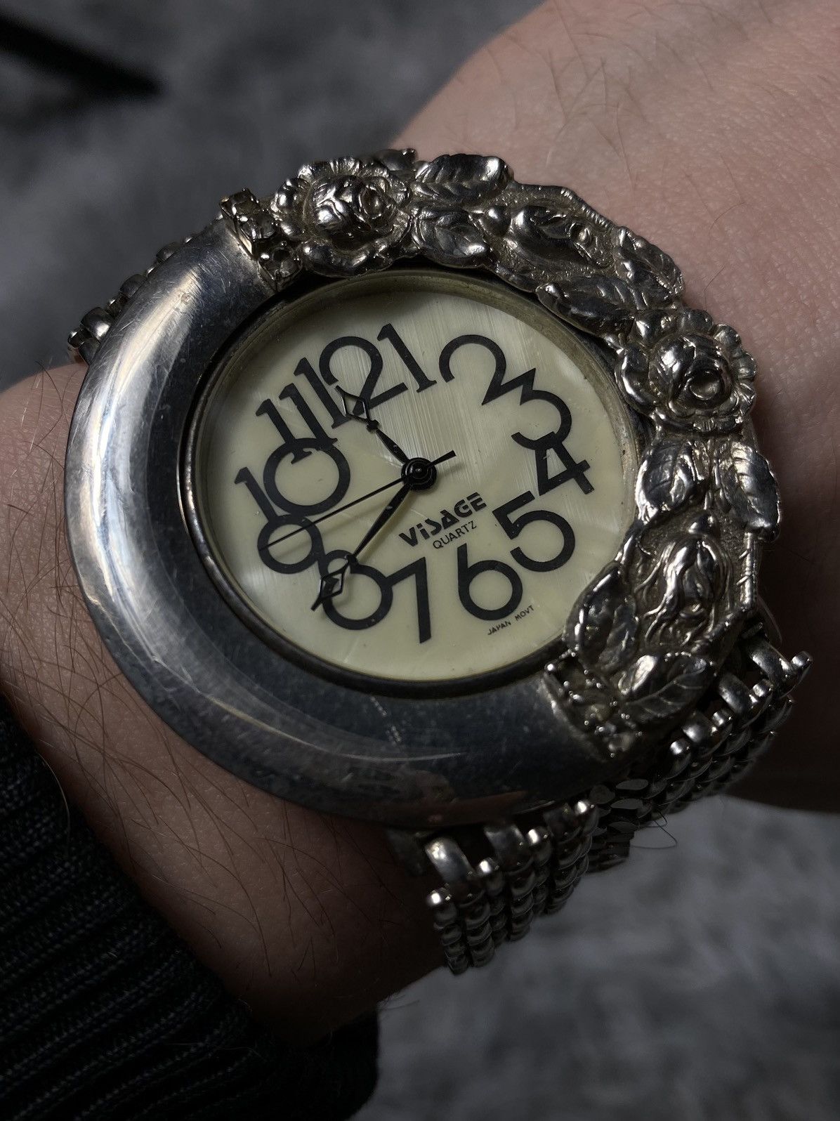 Vintage Floral Silver Mesh Watch - Japanese Brand Size ONE SIZE - 13 Thumbnail