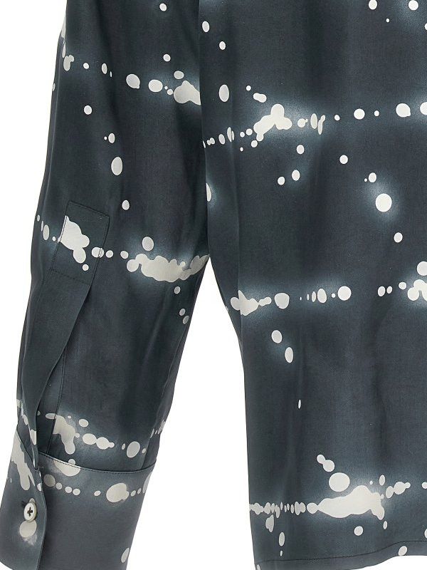 Jil Sander o1y1124 Long Sleeves Patterned Shirt in Lead & White Size US S / EU 44-46 / 1 - 4 Thumbnail