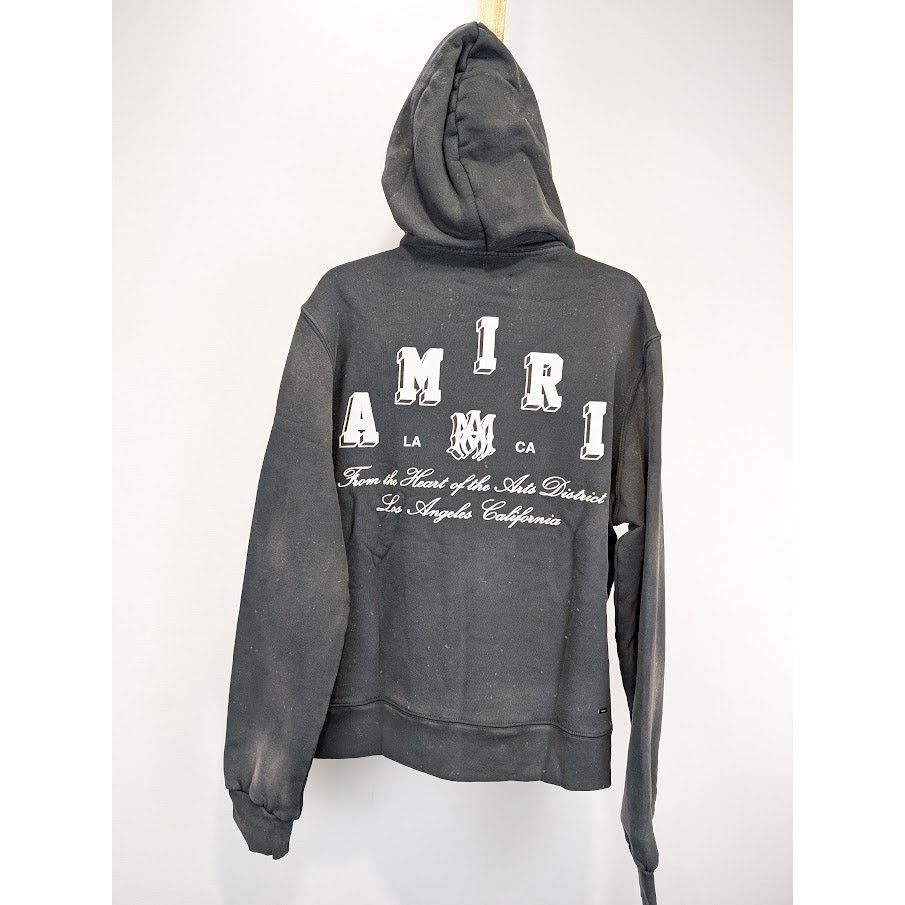 Amiri o1rshd1 Vintage Collegiate Zip Hoodie in Black Size US M / EU 48-50 / 2 - 15 Thumbnail