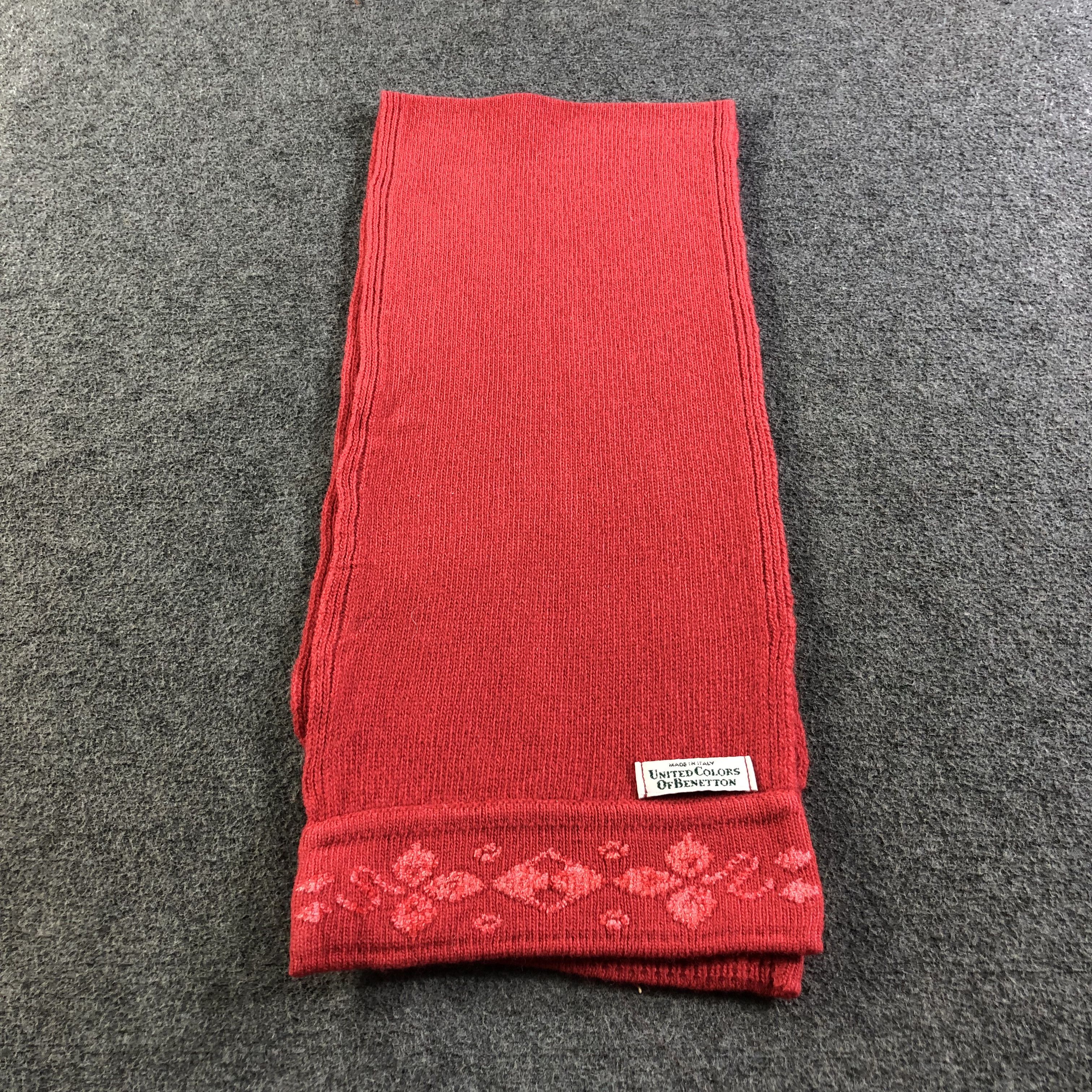 United Colors Of Benetton United Colors of Benetton Wool Scarf Muffler Neckwear V2584 Size ONE SIZE - 2 Thumbnail