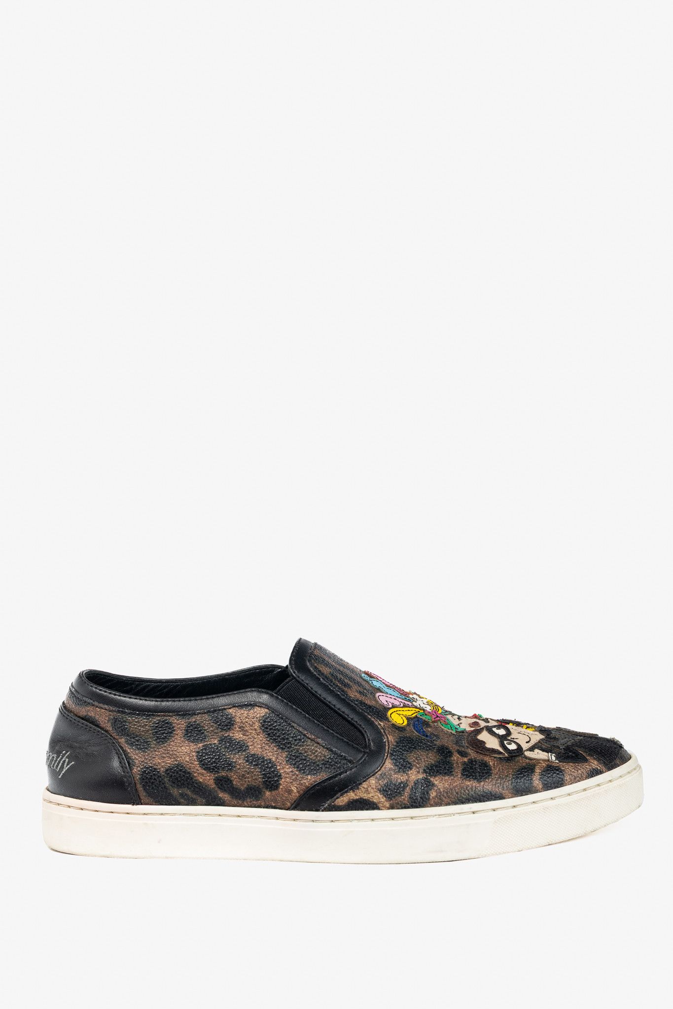 Dolce & Gabbana Dolce & Gabbana DG Family Leopard Slip-On Sneakers Size US 5.5 / IT 35.5 - 2 Thumbnail
