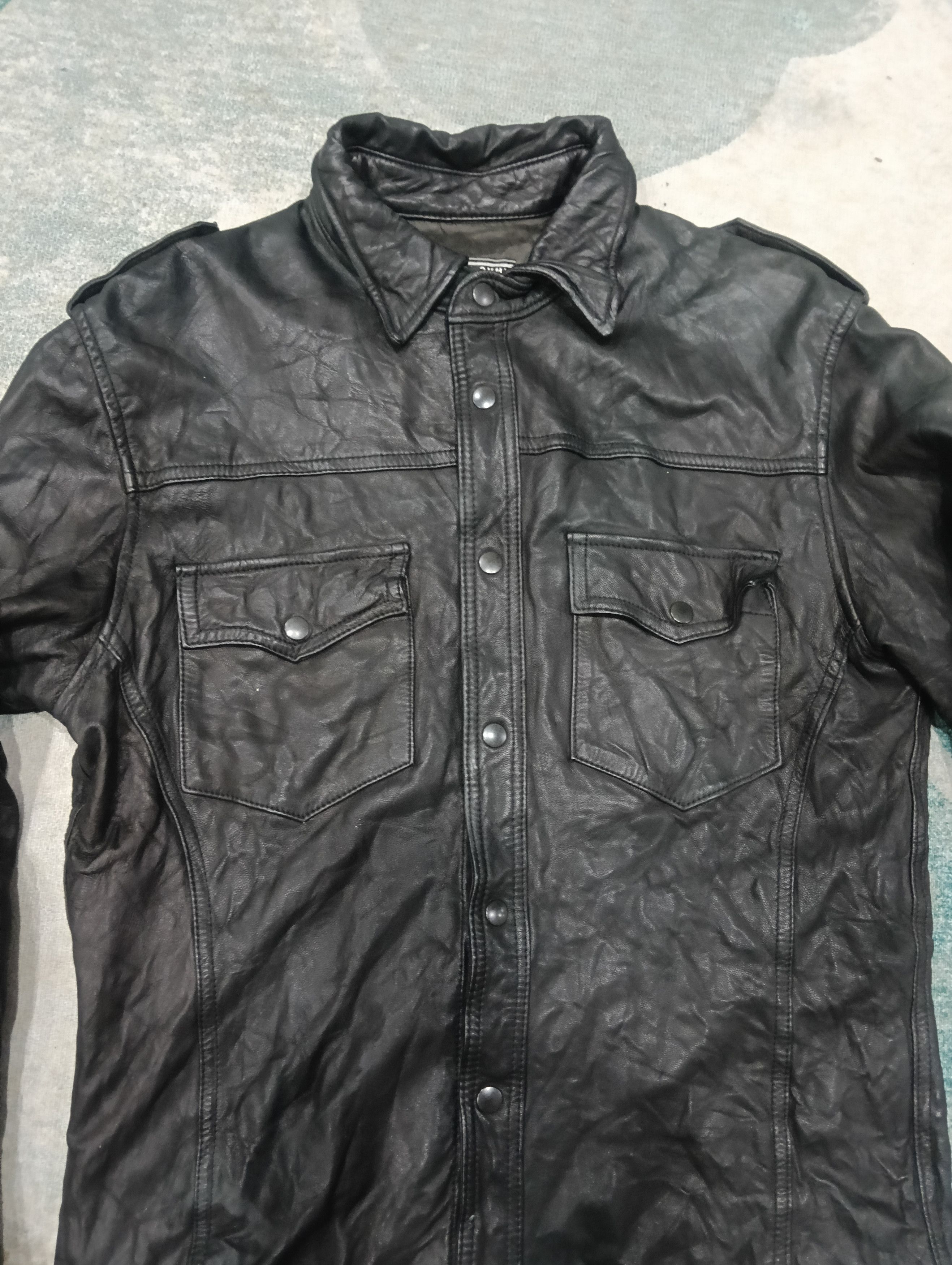 Homme Plisse Issey Miyake × Issey Miyake × Pleats Please Issey Miyake Tete Homme Leather Size US M / EU 48-50 / 2 - 3 Thumbnail