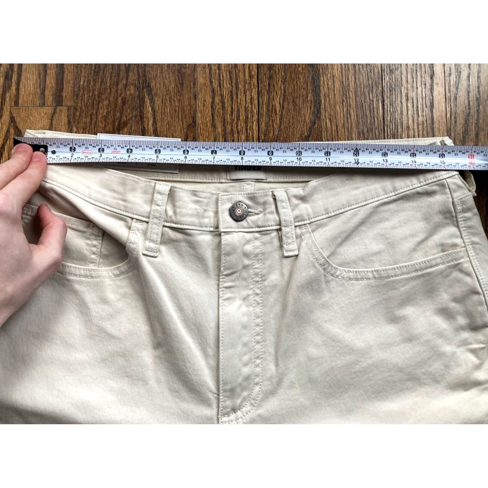 Flint And Tinder Flint and Tinder Pants Slim Fit Chino 31x32 Beige 5 Pocket Flat Front Zip Casual Mens Regular Inseam 32 NWT Size US 31 - 5 Thumbnail