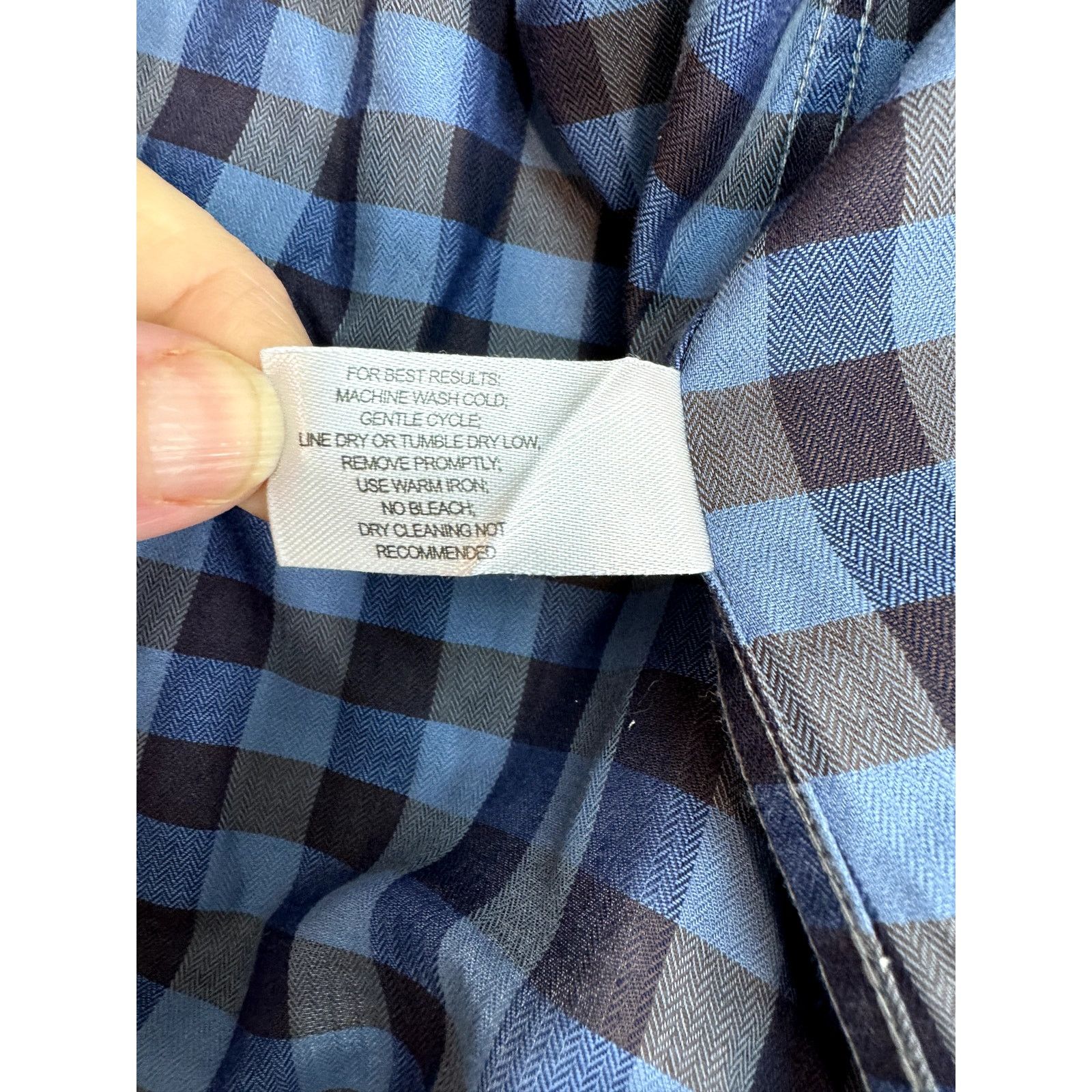 Other MSL Men's Checkered Button Down Shirt Blue 100% Cotton XL Size US XL / EU 56 / 4 - 7 Thumbnail