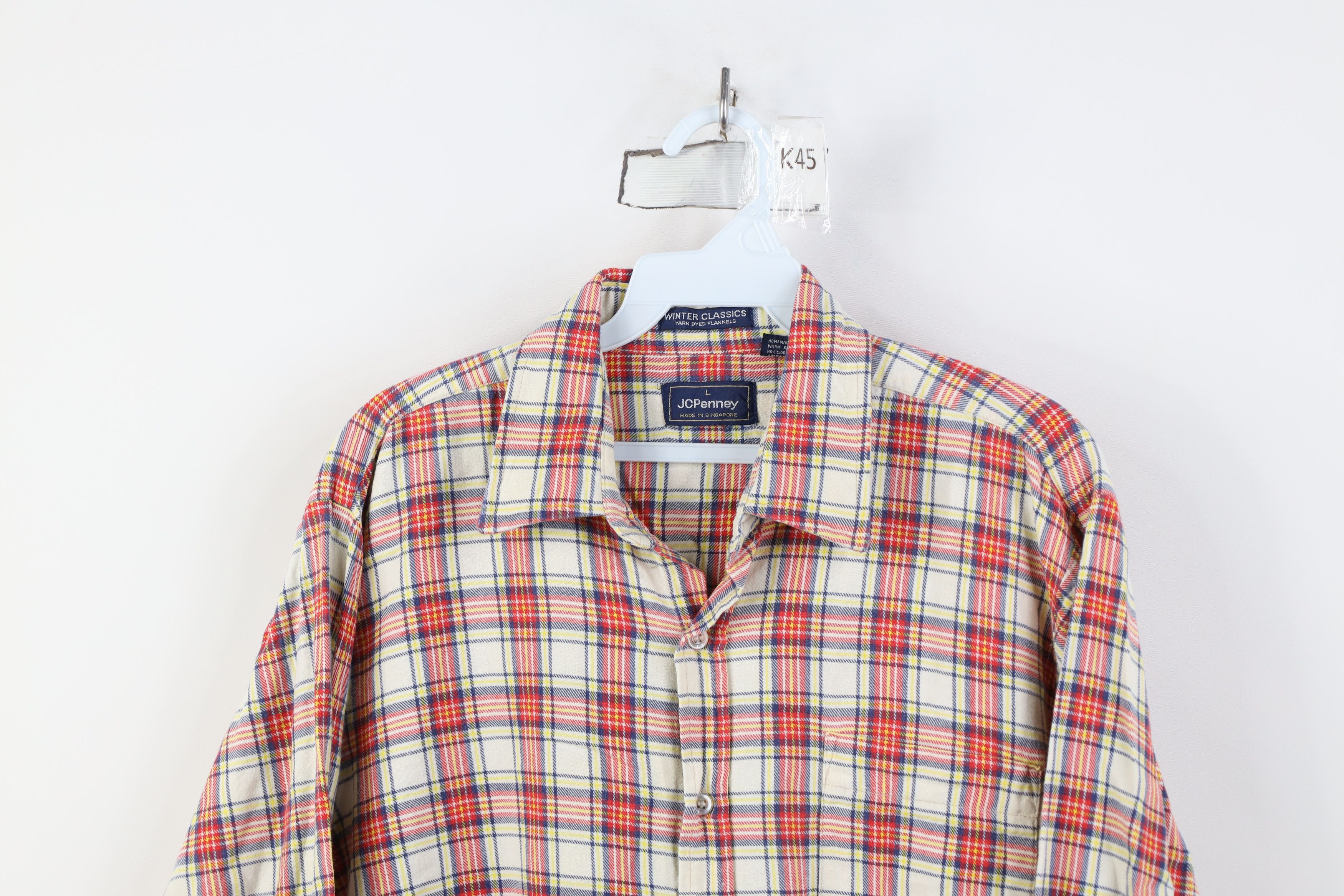 Vintage Vintage 70s Streetwear Flannel Collared Button Shirt Plaid Size US L / EU 52-54 / 3 - 2 Thumbnail