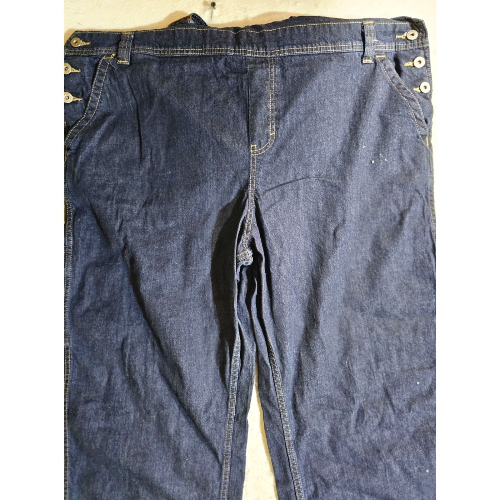 Dickies VINTAGE Dickies Denim Overalls Carpenters Work Jeans Dark Wash Mens XL Blue Denim Size US 36 / EU 52 - 3 Thumbnail
