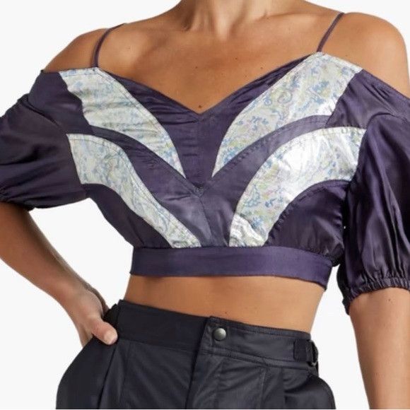 Isabel Marant Isabel Marant Purple and Silver Crop Top Size 8 Size M / US 6-8 / IT 42-44 - 1 Thumbnail