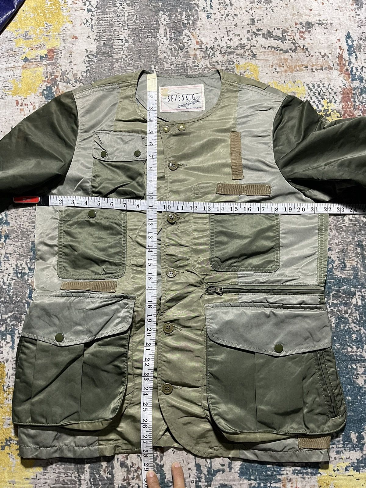 Vintage SEVESKIG Upcycle Rebear Military Jackets Size US M / EU 48-50 / 2 - 19 Thumbnail