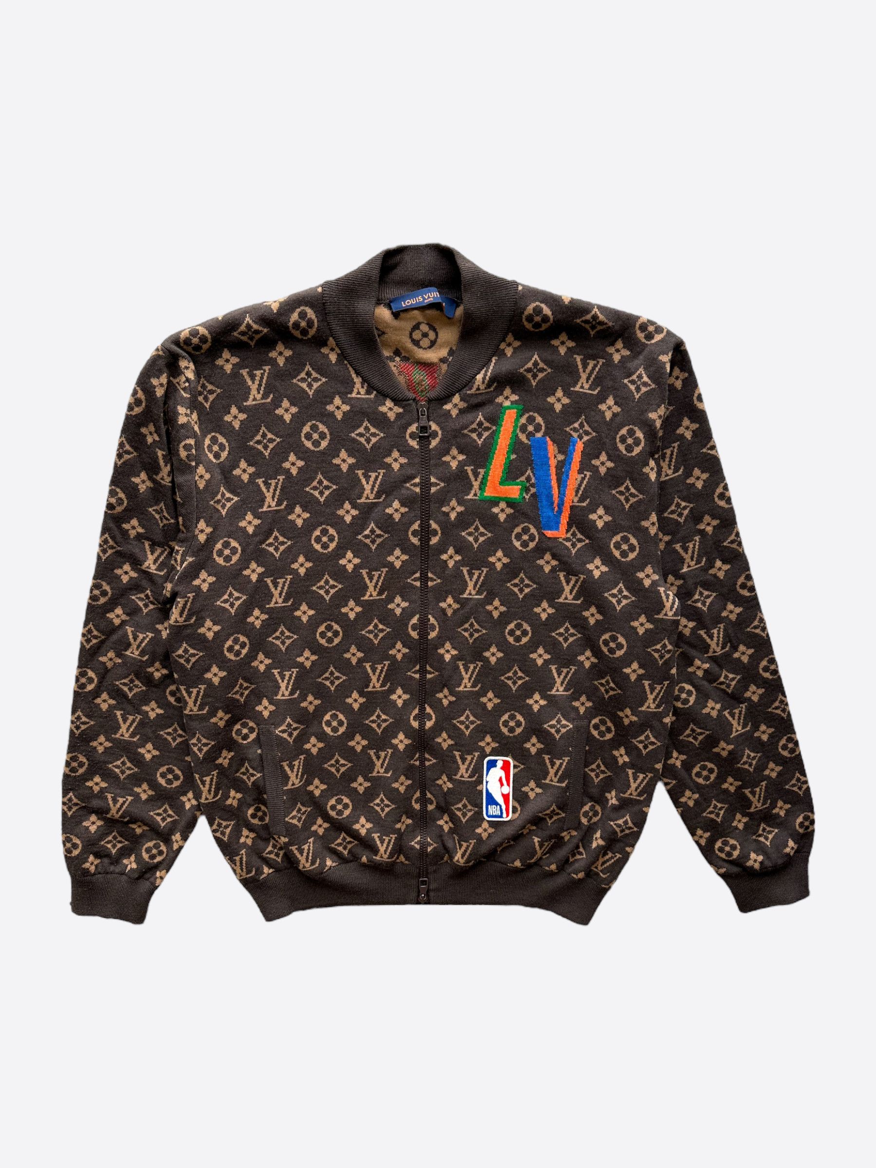 Jacket Louis Vuitton X NBA Brown size 50 FR in Synthetic - 30985844