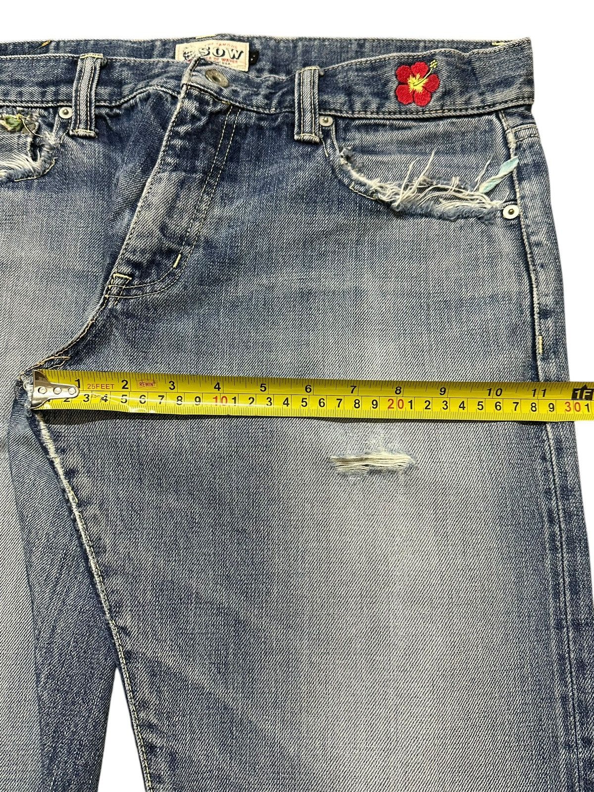 Other Vintage Japanese Brand Blue Faded Wash Style Jeans Size US 34 / EU 50 - 16 Thumbnail