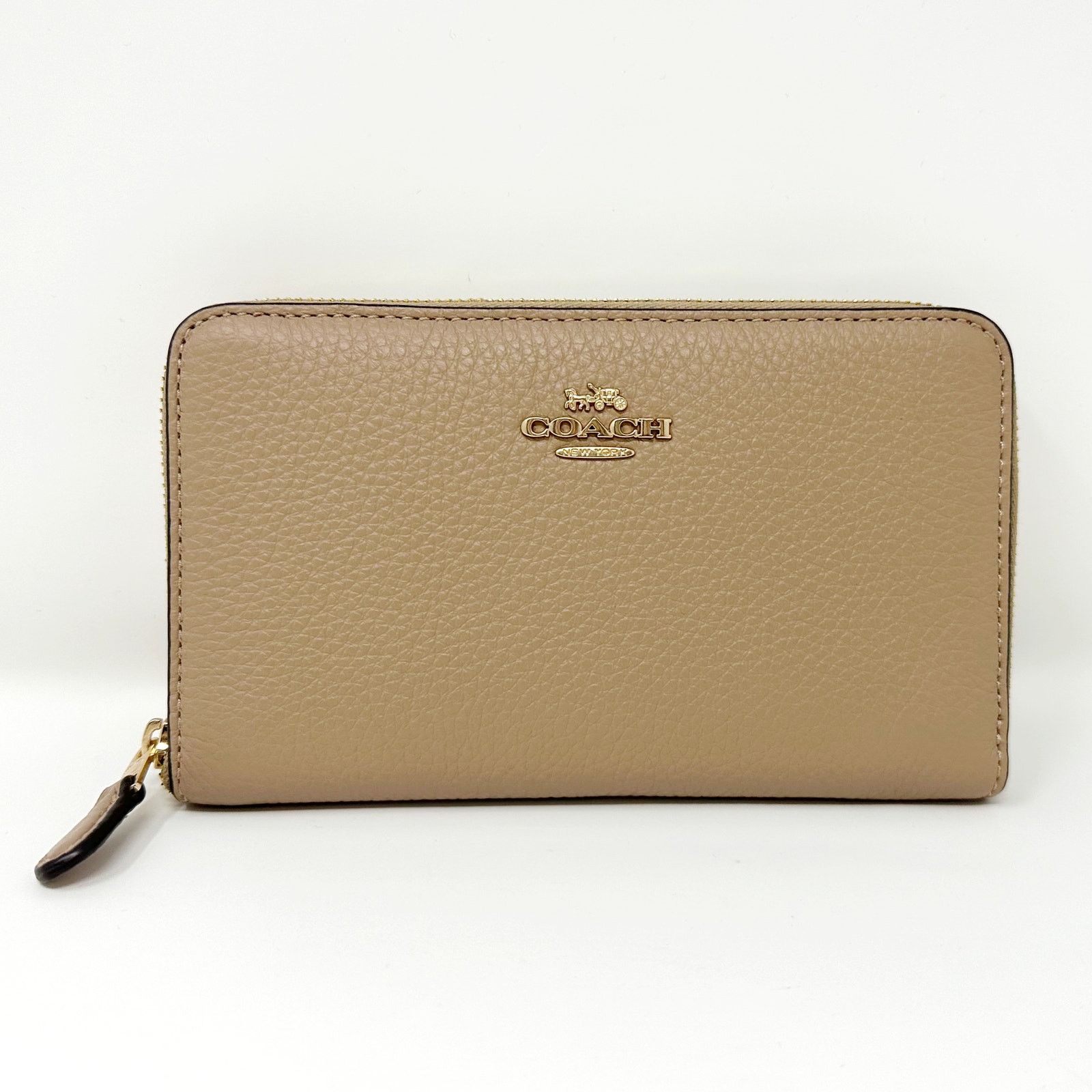 Coach Coach Medium Id Zip Wallet in Taupe Leather C4124 New Size ONE SIZE - 1 Thumbnail