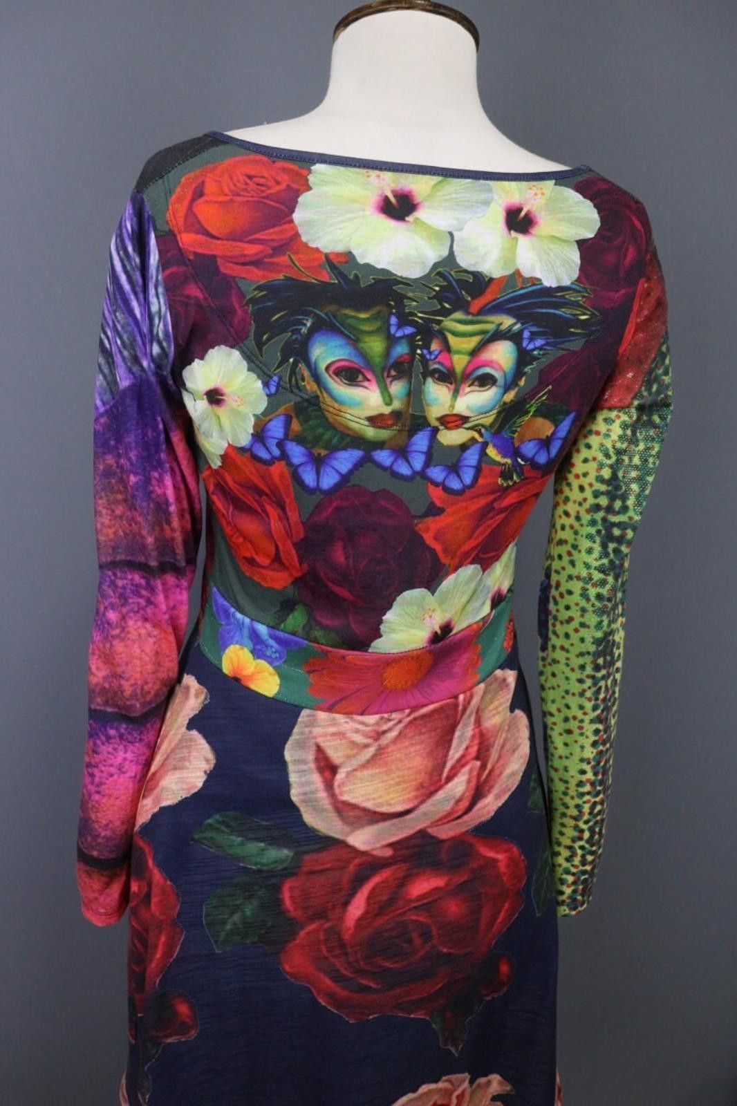 Desigual Desigual Multicolor Floral Bodycon A-Line Mini Dress Size L Size L / US 10 / IT 46 - 11 Thumbnail