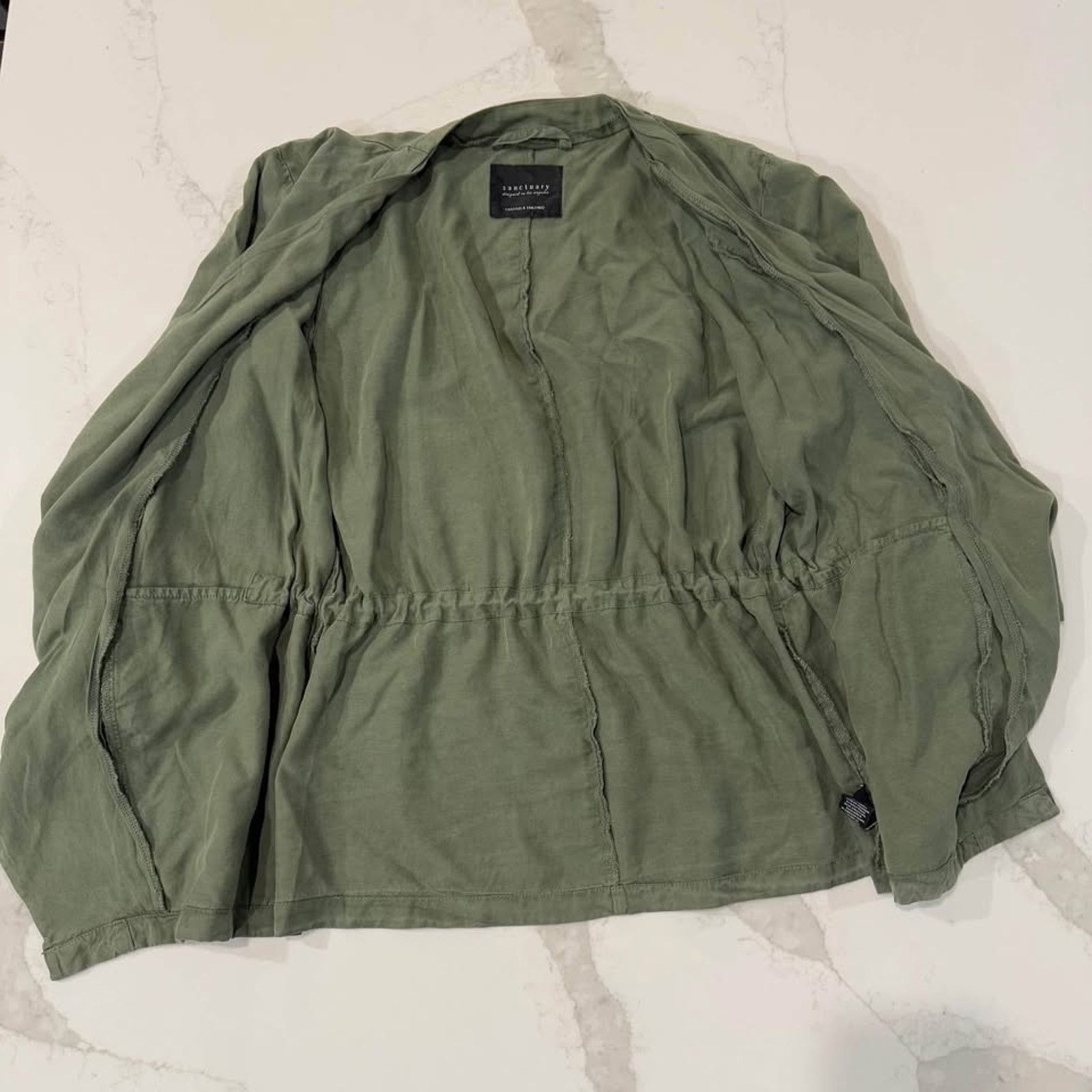 Sanctuary Sanctuary Drawcord Waist Open Front Trench Jacket Womens Med Size M / US 6-8 / IT 42-44 - 5 Thumbnail