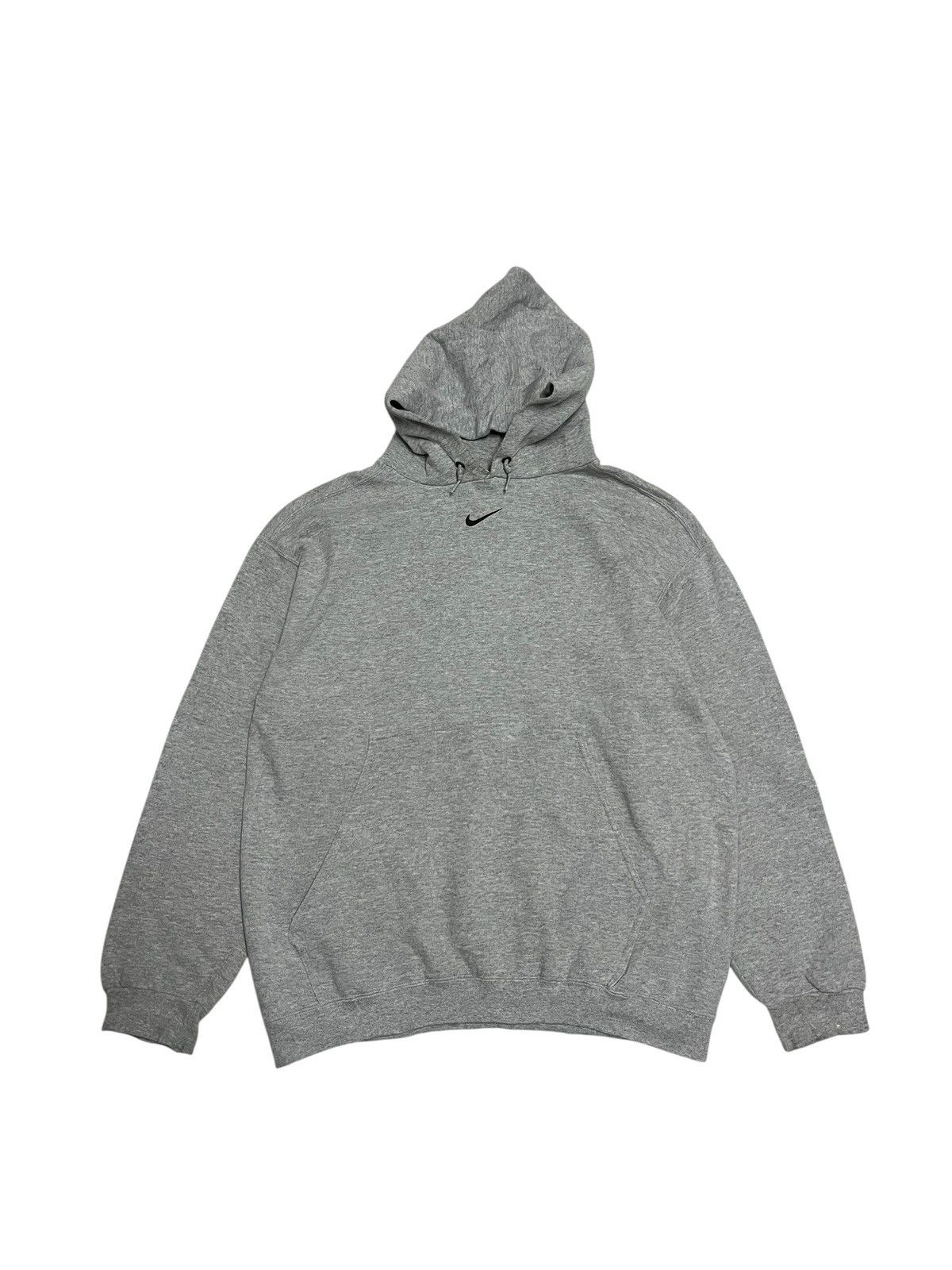 Nike 🔥Vtg 90s Nike Centre Swoosh Hoodie Grey Size US L / EU 52-54 / 3 - 1 Thumbnail