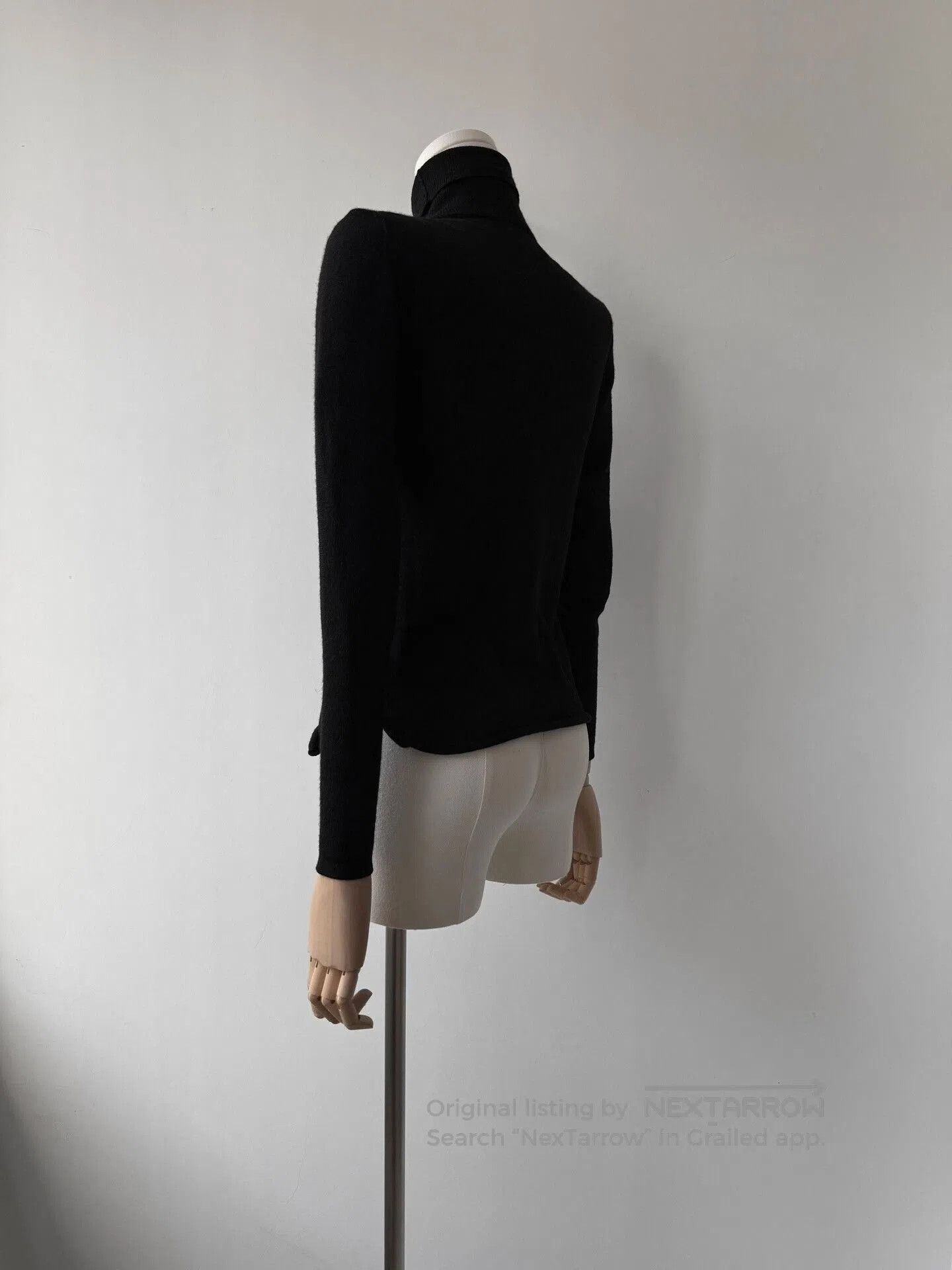 Yohji Yamamoto Yohji Yamamoto Black Wool Top. Size L / US 10 / IT 46 - 4 Thumbnail