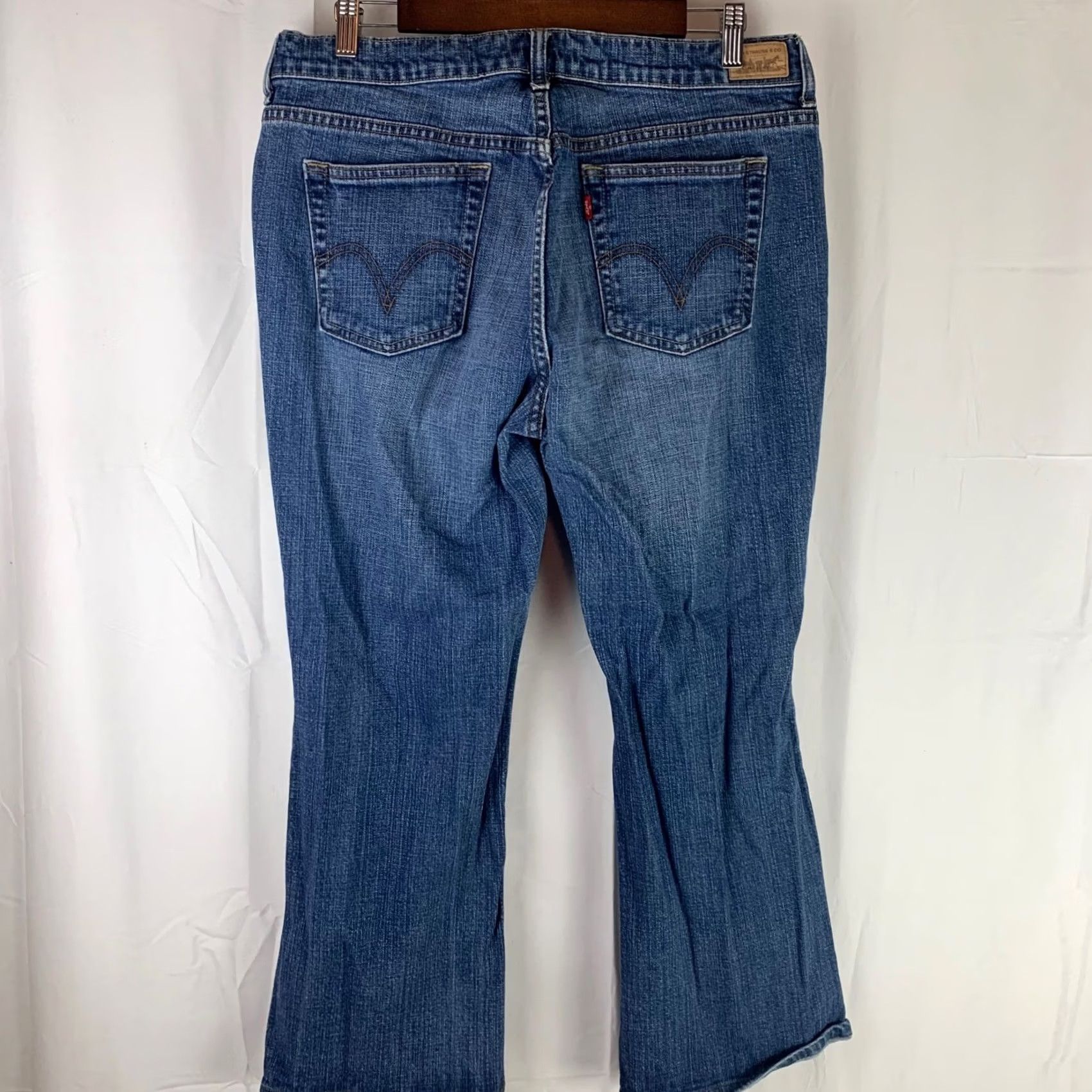 Levi's Levi's 515 Bootcut Jeans 16 Short Blue Medium Wash Stretch Womens Size 38" / US 16 / IT 52 - 7 Thumbnail