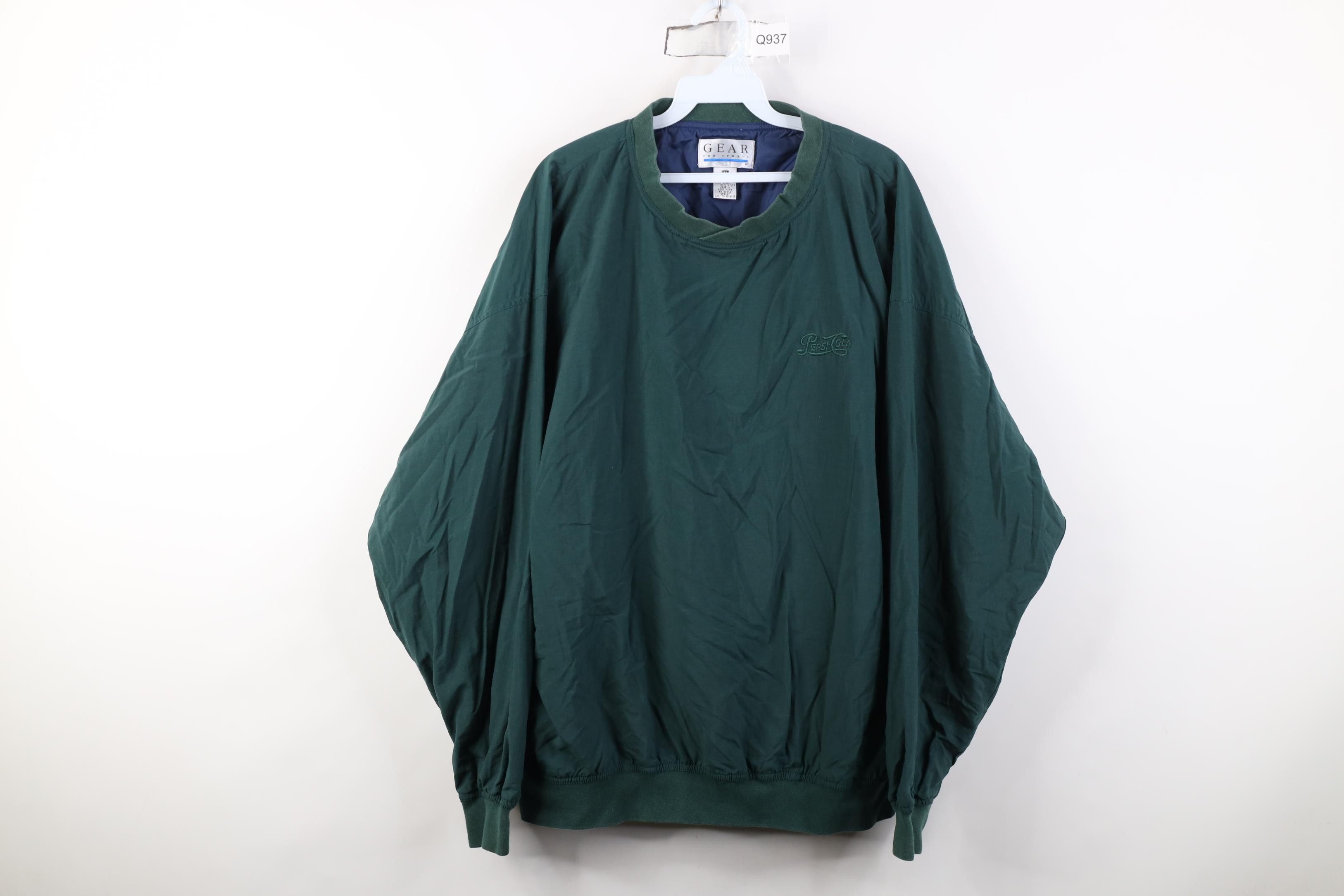 Vintage Vintage 90s Spell Script Pepsi Cola Windbreaker Jacket Green Size US XL / EU 56 / 4 - 1 Thumbnail
