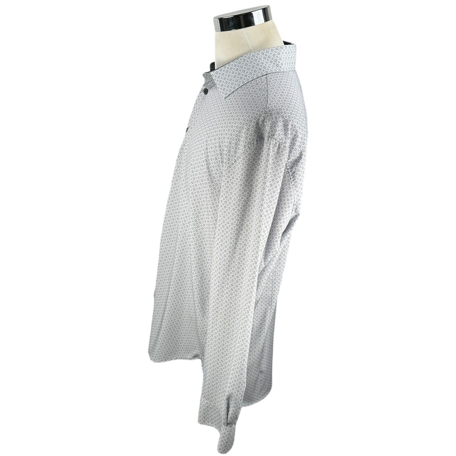 Other WRK Dress Shirt Men’s 18 Gray 4 Way Stretch Slim Fit Size US XL / EU 56 / 4 - 4 Thumbnail