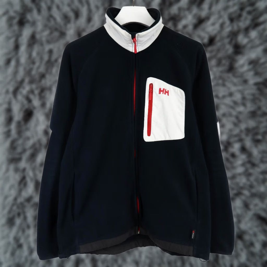 Helly Hansen Helly Hansen Sweatshirt Mens 2XL Dark Blue High Neck Logo Full Zip Fleece Jacket Hoodie? Size US XXL / EU 58 / 5 - 1 Thumbnail