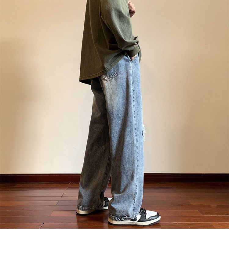 Japanese Brand Men's loose straight leg casual high street jeans Size US 32 / EU 48 - 2 Thumbnail