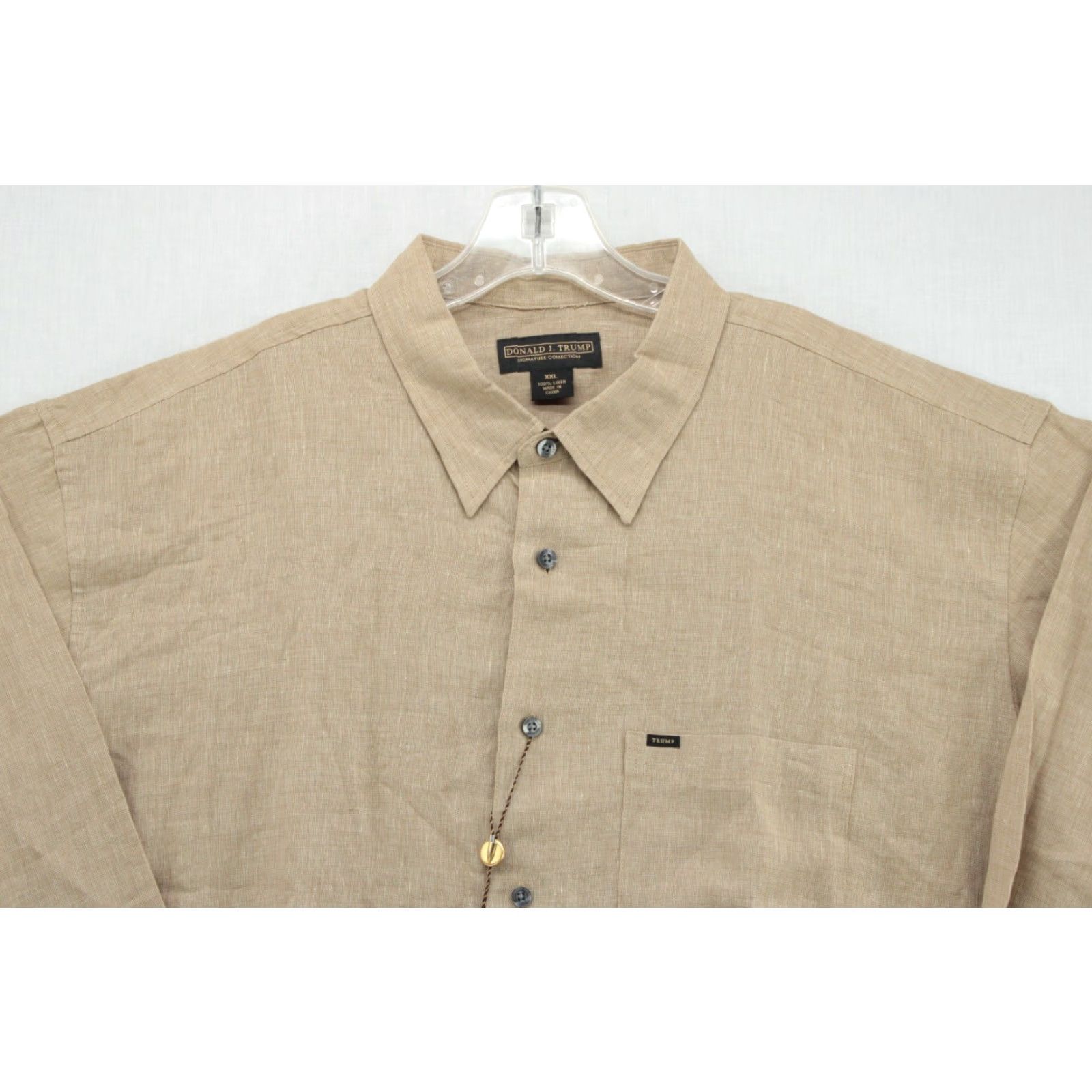 Vintage Donald J Trump Shirt Signature Collection Mens 2XL Brown Button-Up Long Sleeve Casual Classic Mens XXL Brown Shirt Size US XXL / EU 58 / 5 - 2 Thumbnail