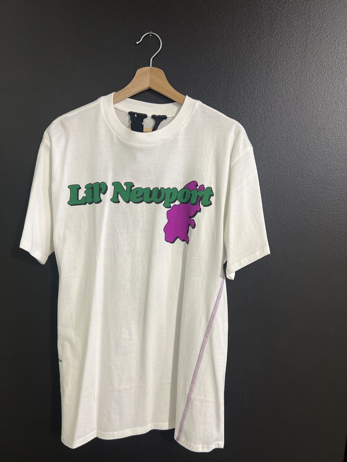 image of Vlone Yama Day Lil Newport Tee in White, Men's (Size Large)