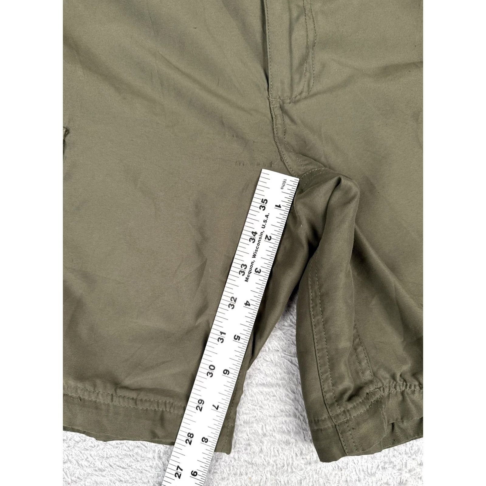 Vintage Boy Scouts Of America Shorts Mens Cargo Uniform Switchback BSA Green L Adjustable Waistband Size US 33 - 7 Thumbnail