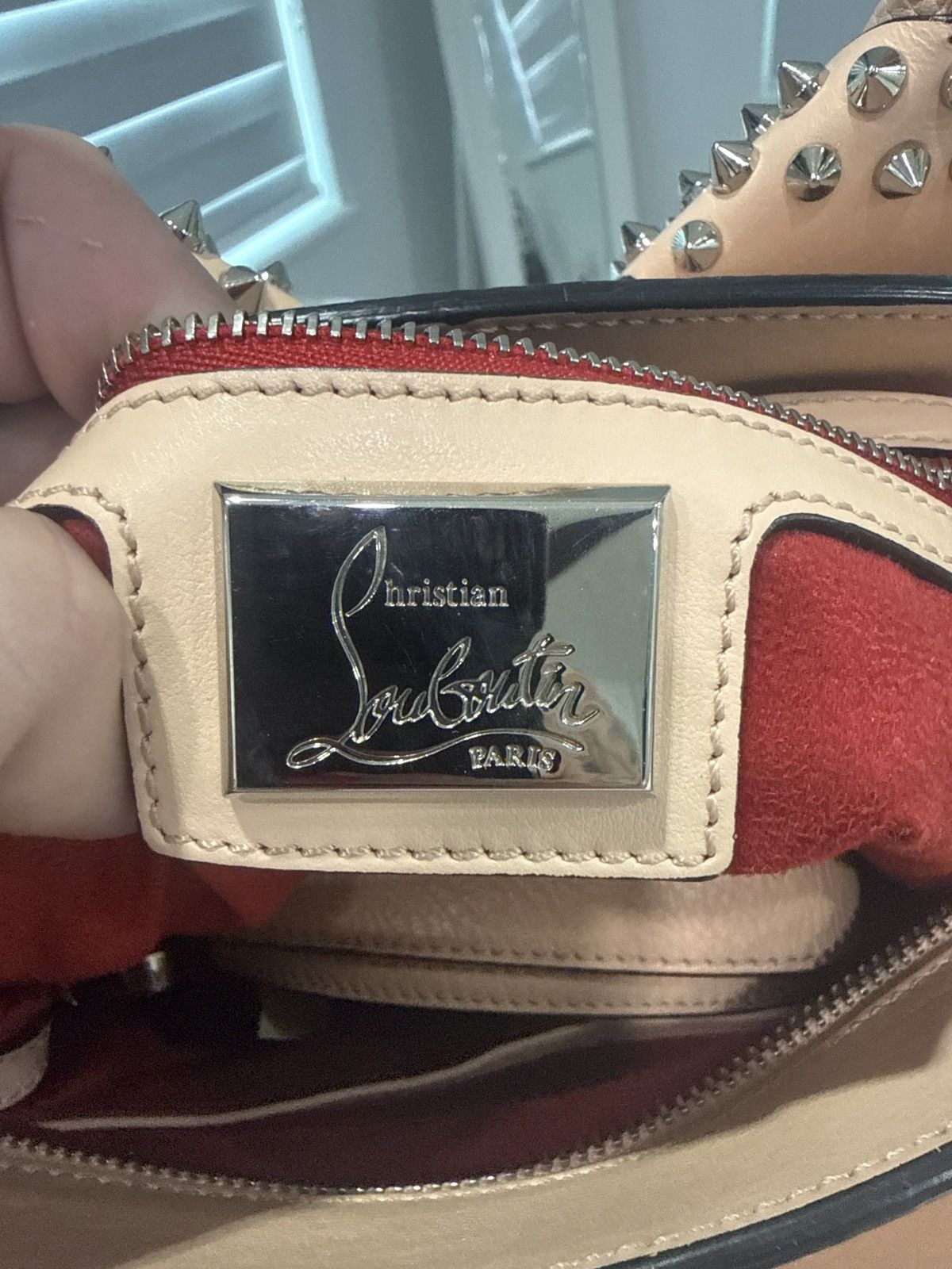 Christian Louboutin Christian Louboutin Eloise Small Studded Leather Tote Beige Size ONE SIZE - 15 Thumbnail