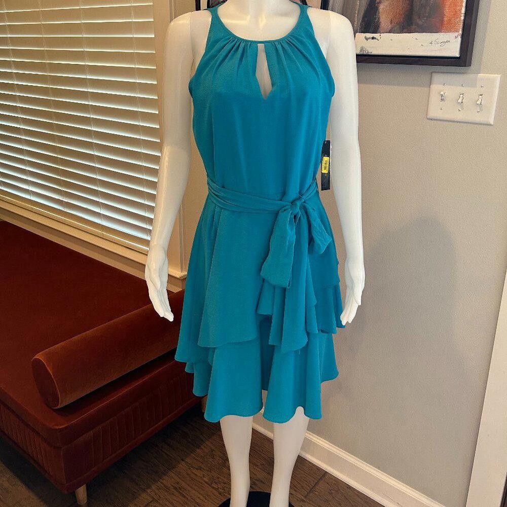 Elie Tahari Tahari ASL Dress in Lovely Blueberry Size L / US 10 / IT 46 - 1 Thumbnail