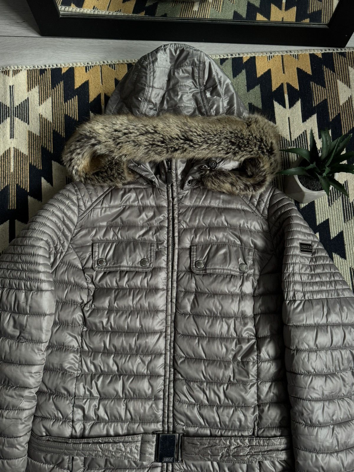 Barbour Barbour International Baffle Quilt Fur Hood Women’s Jacket Size M / US 6-8 / IT 42-44 - 4 Thumbnail
