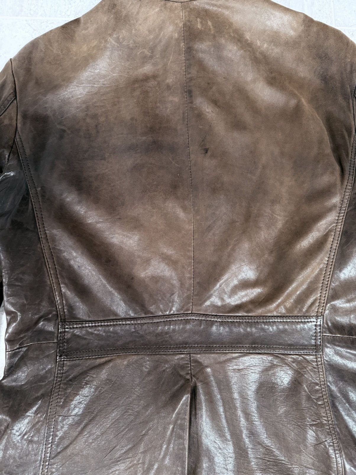 Other Vintage Heavy Leather Field Jacket – Brown – emilio adani Size US L / EU 52-54 / 3 - 4 Thumbnail
