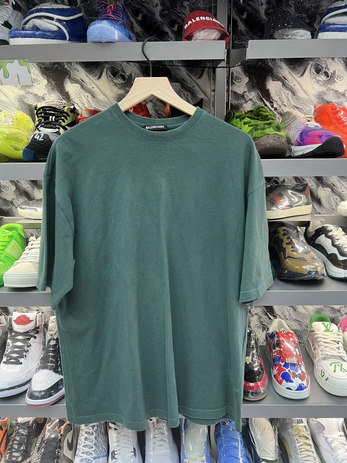 Balenciaga Balenciaga Green Tee Shirt Size US M / EU 48-50 / 2 - 1 Thumbnail