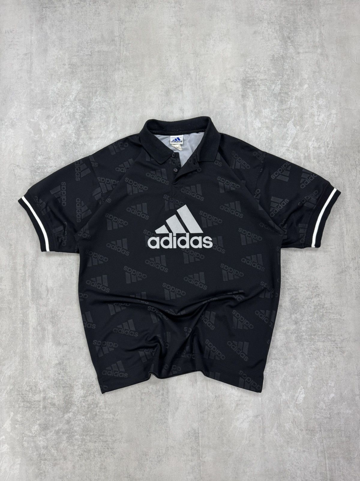 Adidas × Vintage RARE adidas Vintage Polo oversized Japanese Mono Big Logo Size US L / EU 52-54 / 3 - 1 Thumbnail