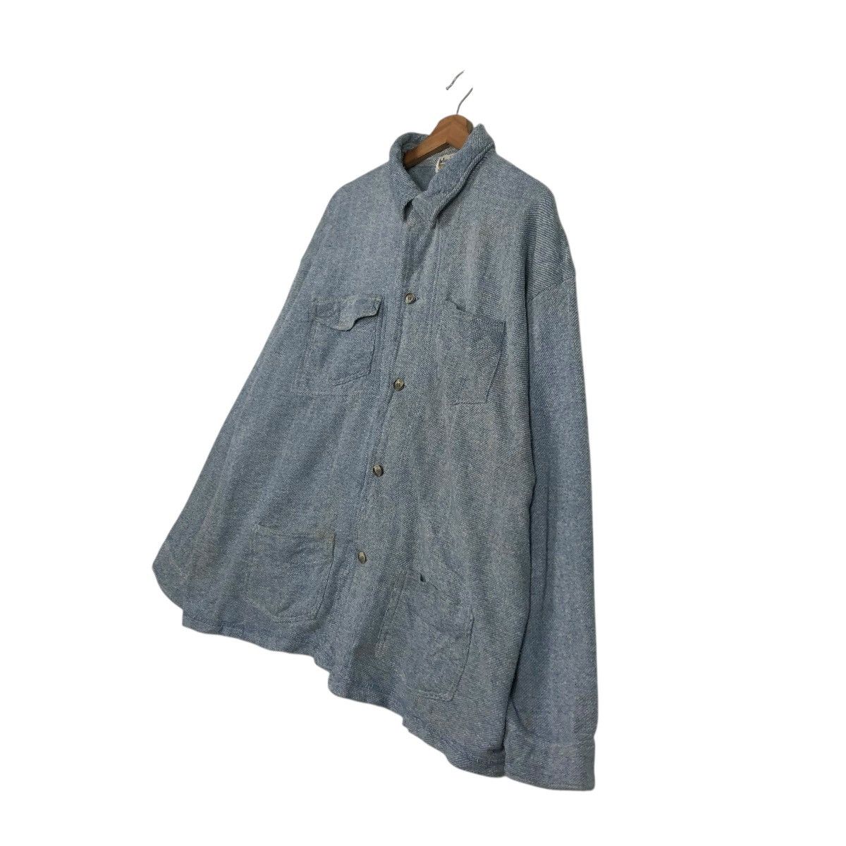 Vintage 🔥VINTAGE CHORE INDIGO BUTTON JACKET WALDI ISSEY MIYAKE Size US L / EU 52-54 / 3 - 4 Thumbnail